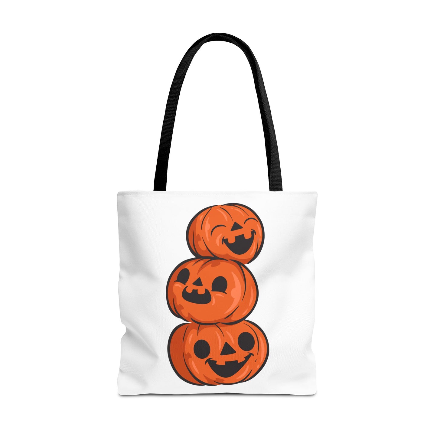 Cute Happy Stacked Pumpkins Tote Bag