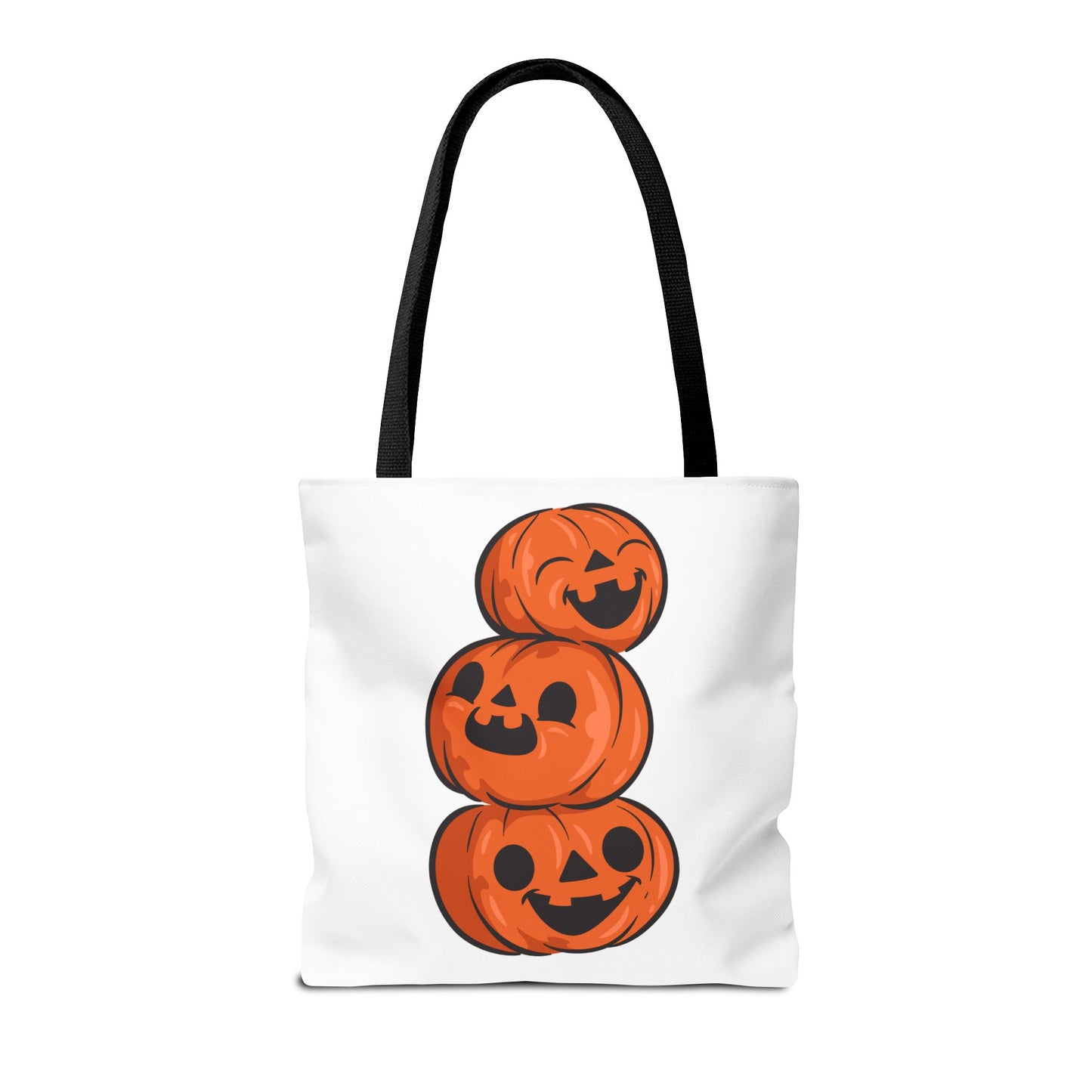 Cute Happy Stacked Pumpkins Tote Bag