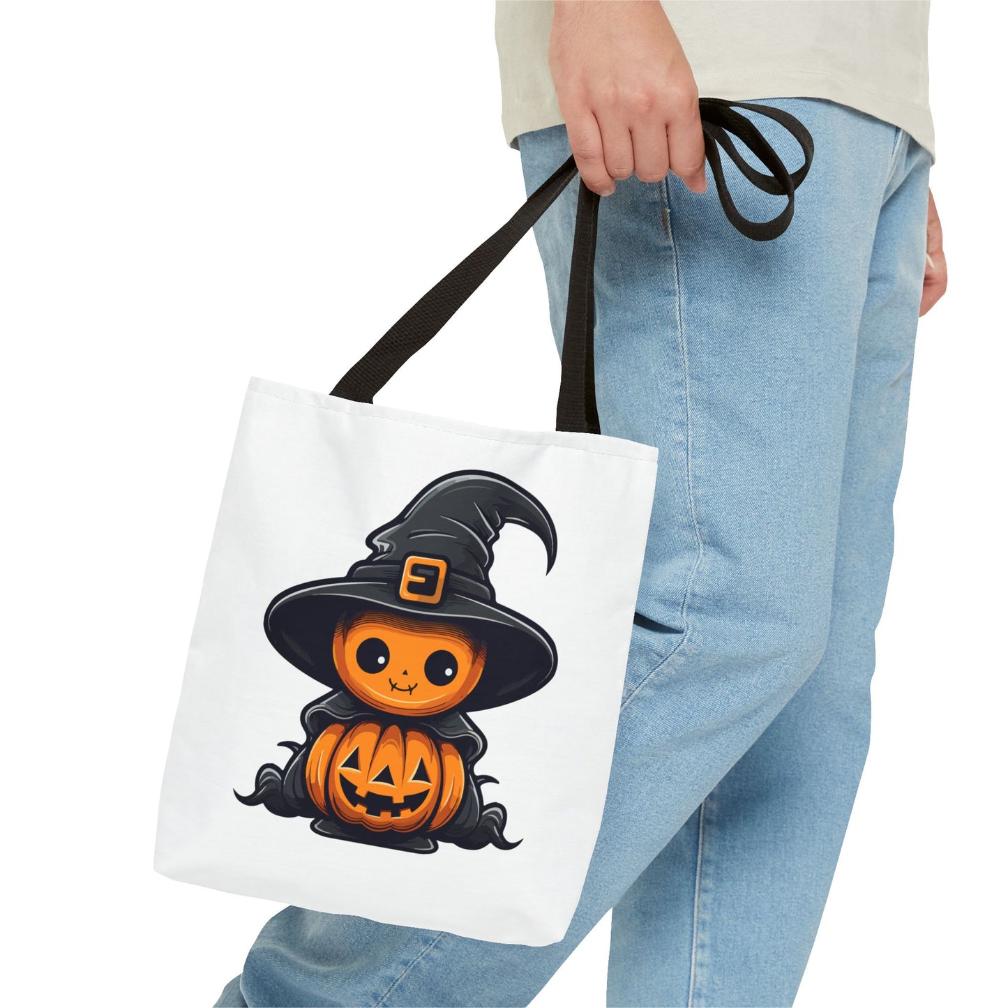 Pumpkin Witch Tote Bag