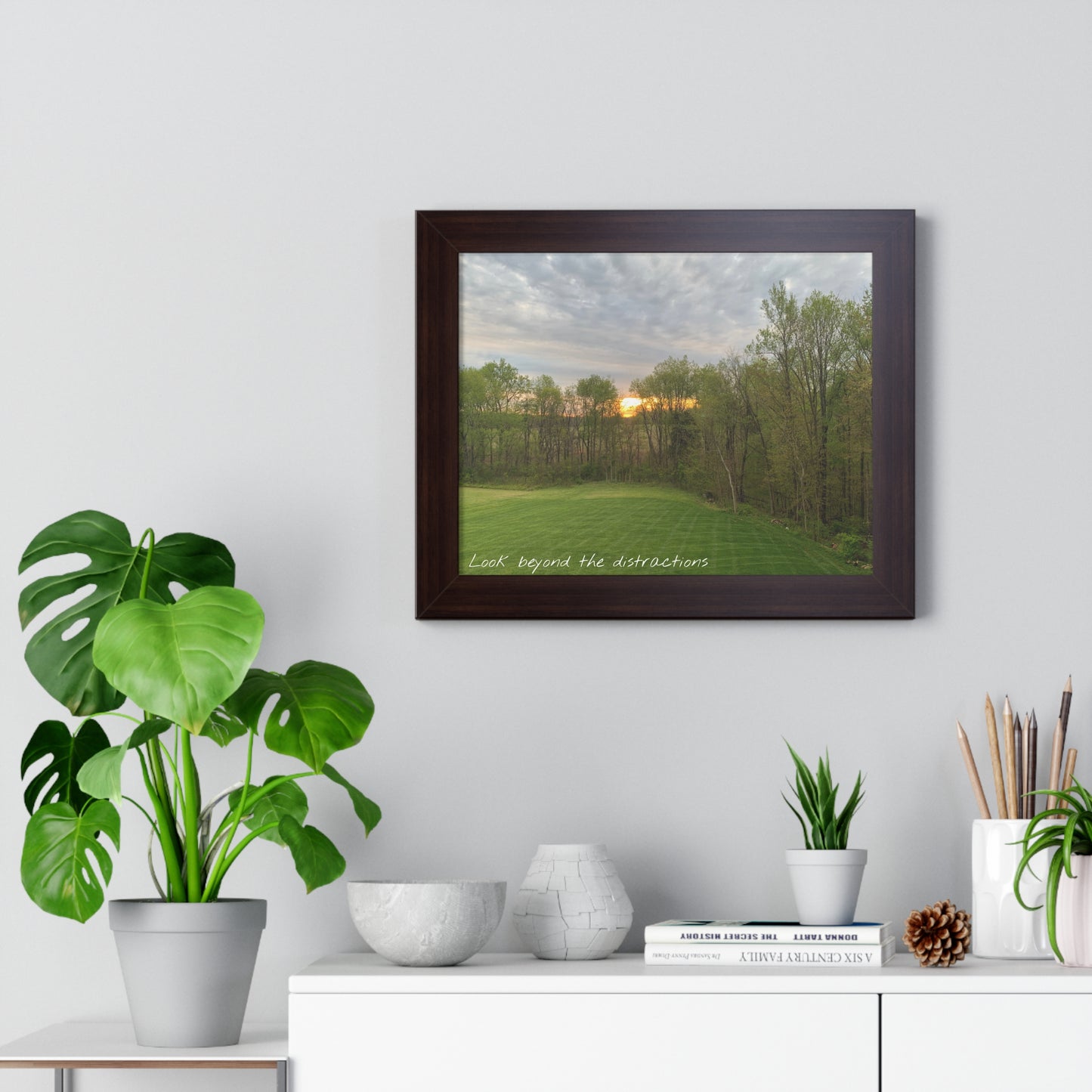Look beyond the distractions Framed Horizontal Poster