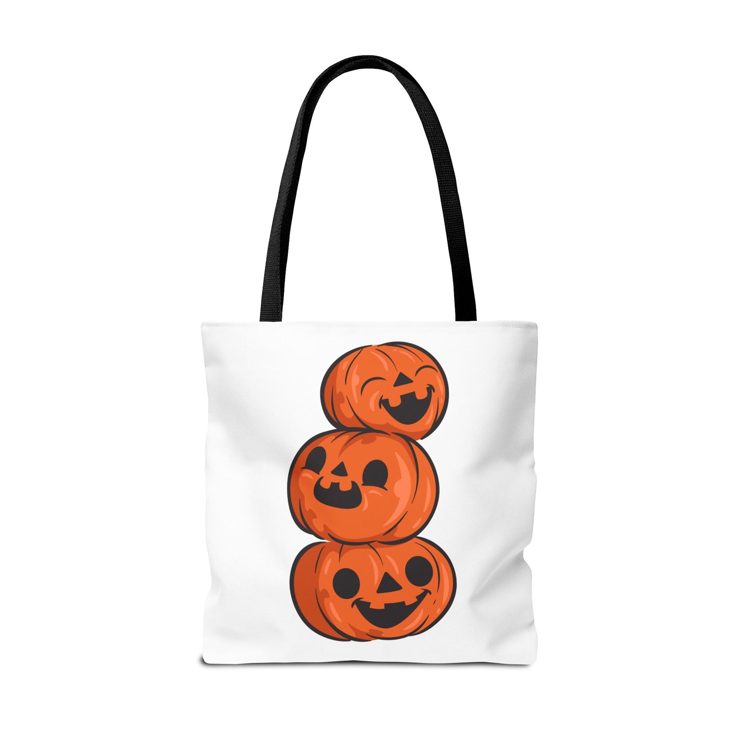 Cute Happy Stacked Pumpkins Tote Bag