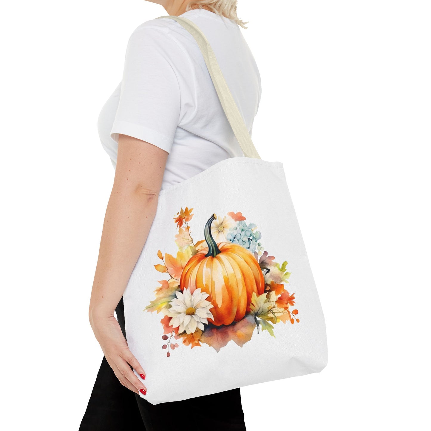 Pumpkin Floral Tote Bag