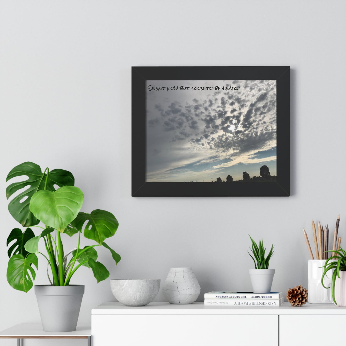 Silent now but soon to be heard Framed Horizontal Poster