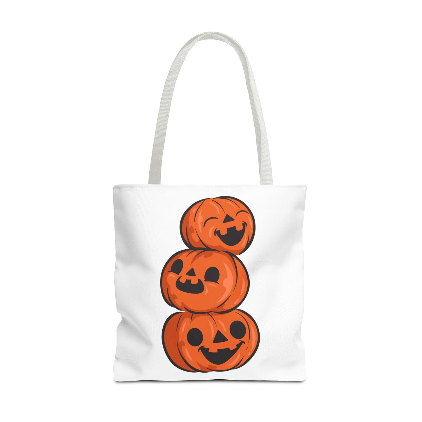 Cute Happy Stacked Pumpkins Tote Bag