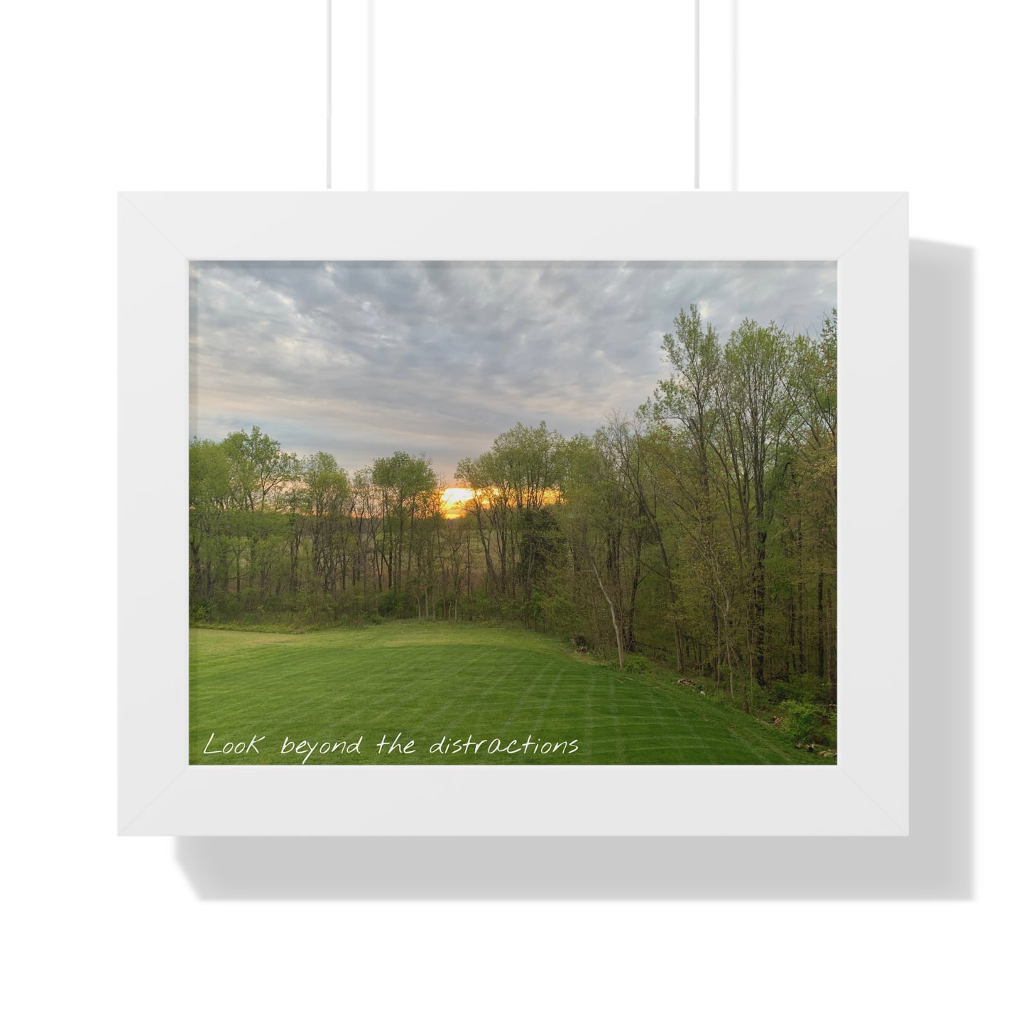 Look beyond the distractions Framed Horizontal Poster