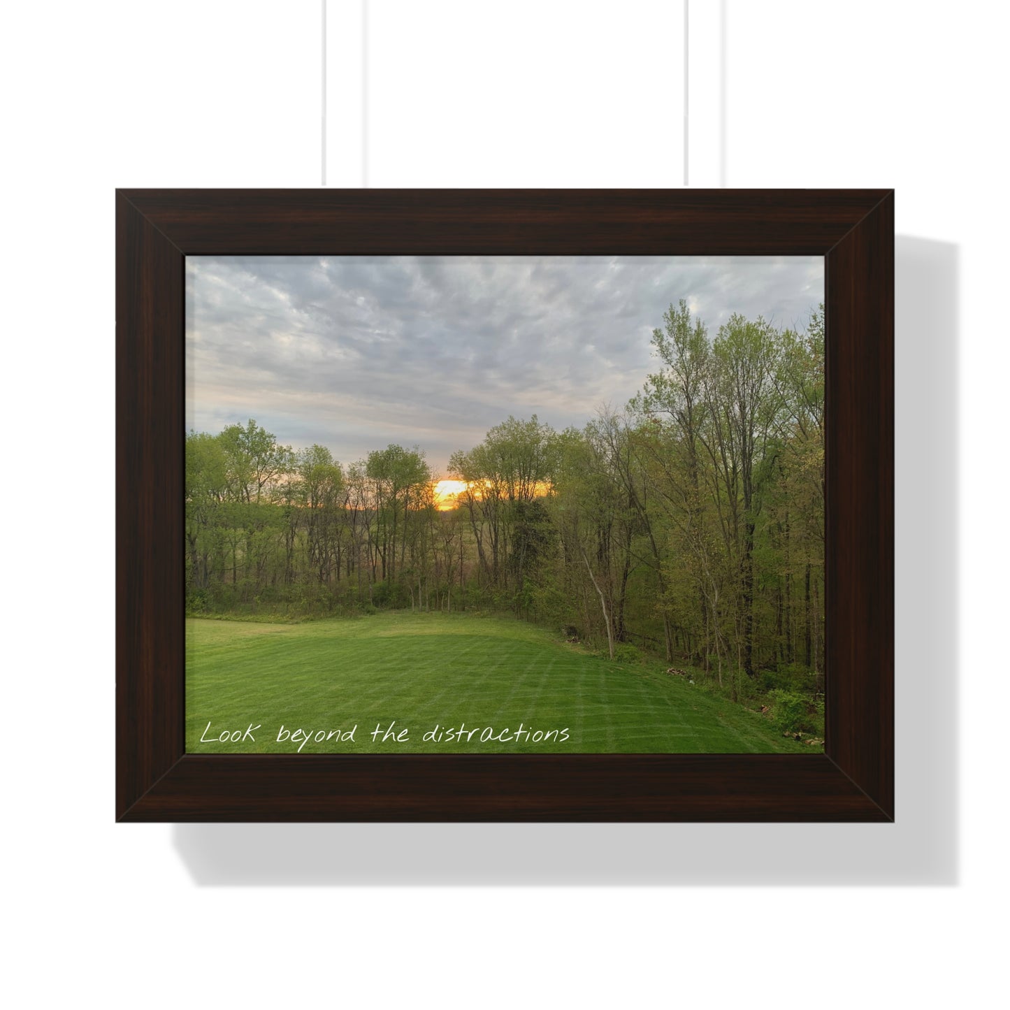 Look beyond the distractions Framed Horizontal Poster