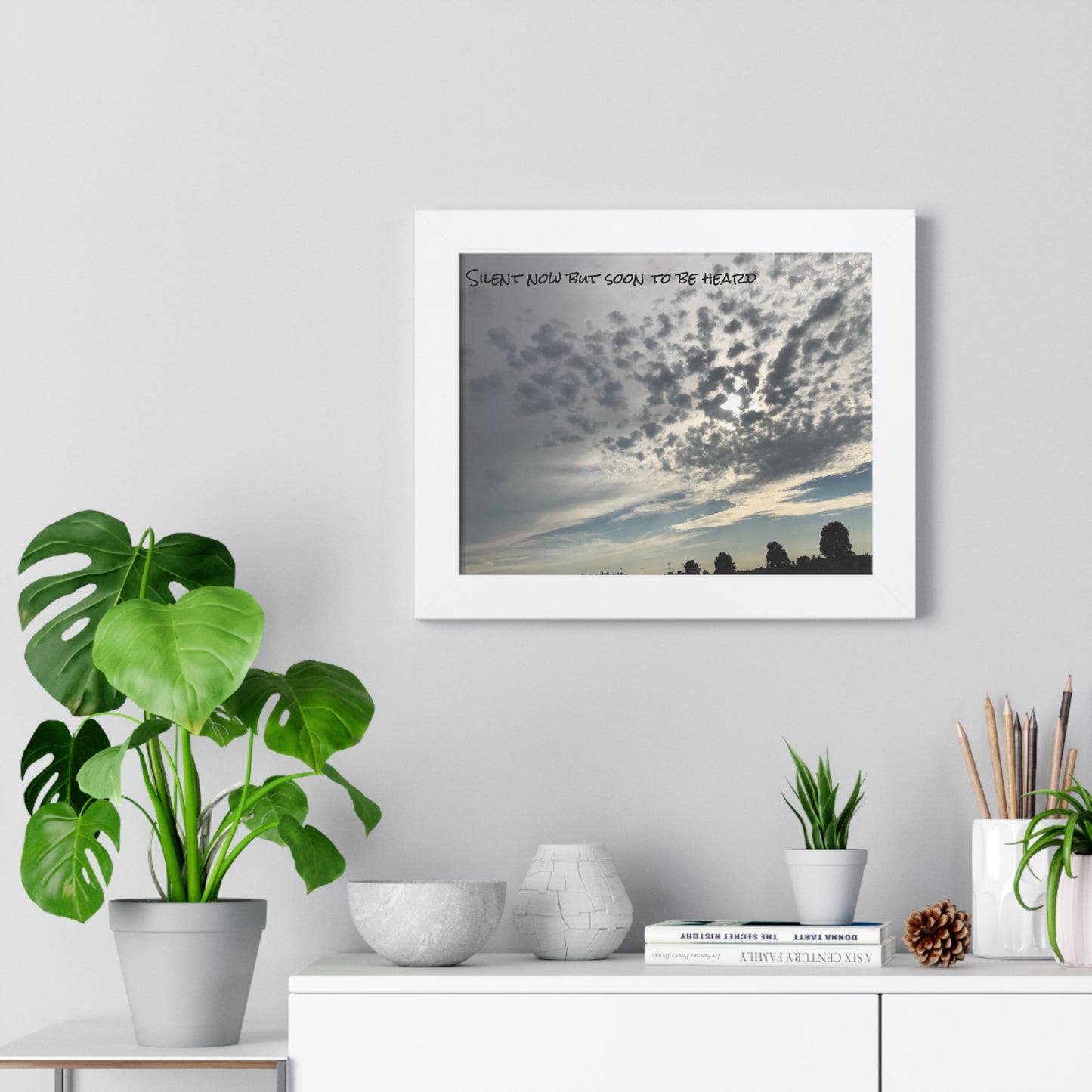 Silent now but soon to be heard Framed Horizontal Poster