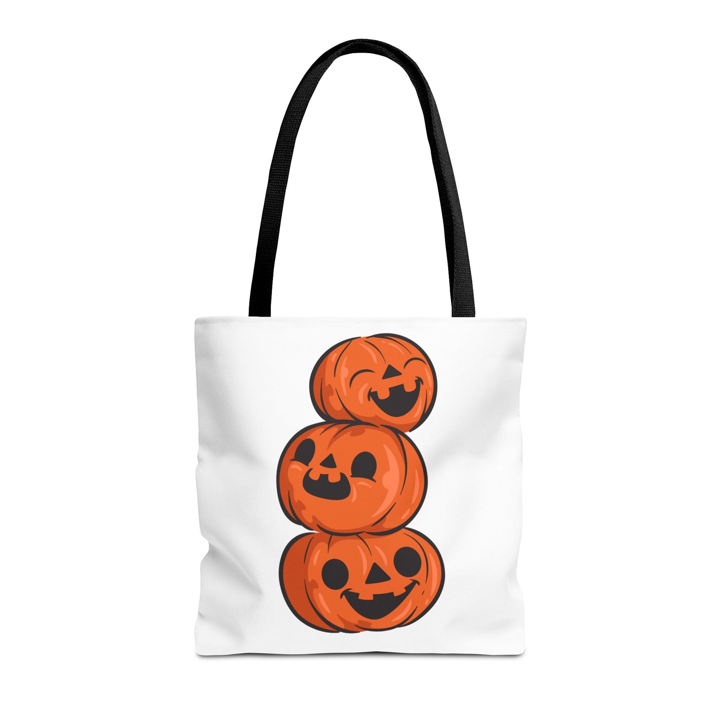 Cute Happy Stacked Pumpkins Tote Bag