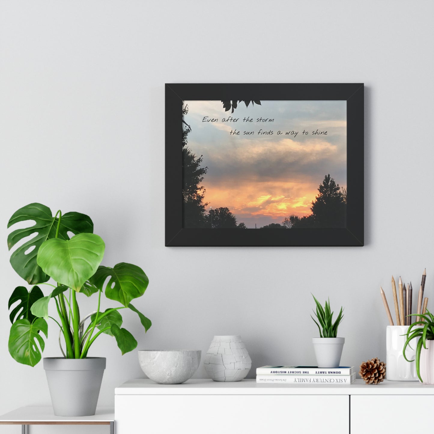 Even after the storm the sun finds a way to shine Framed Horizontal Poster