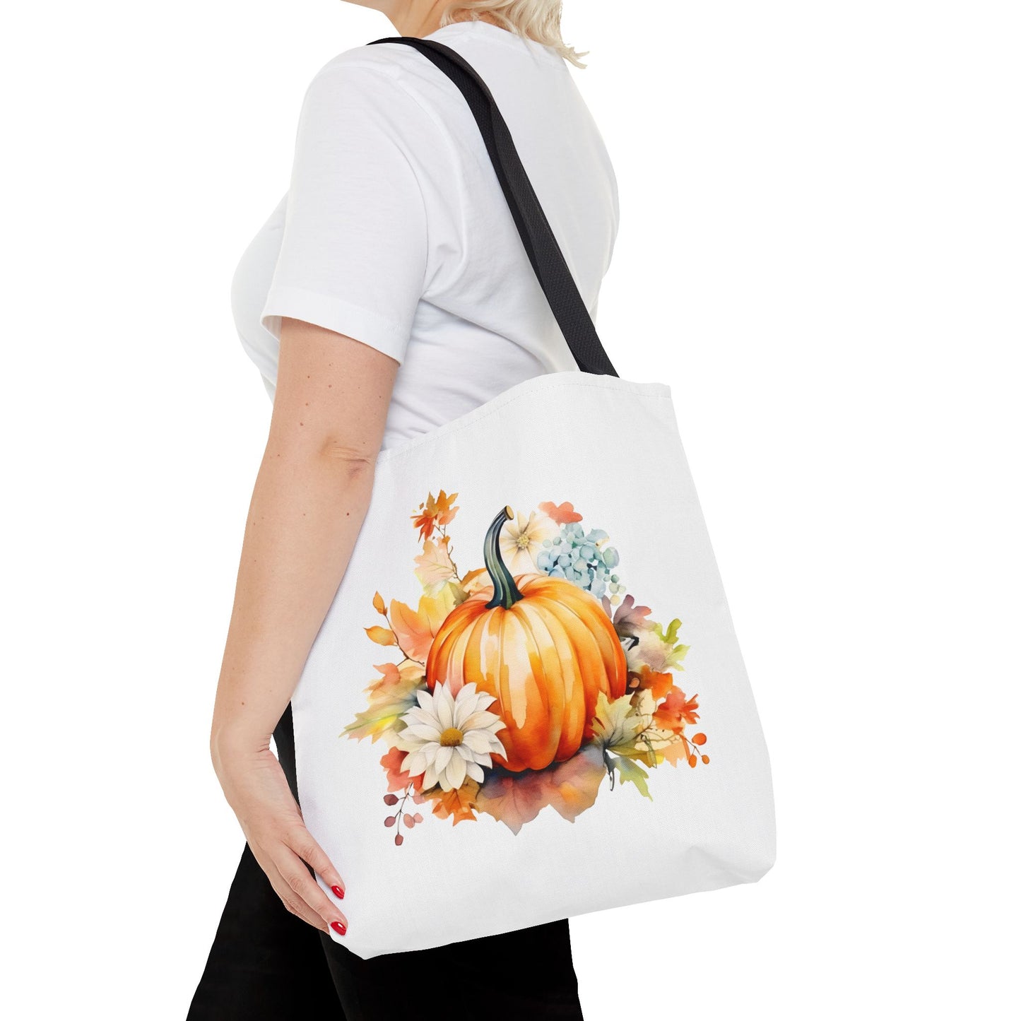 Pumpkin Floral Tote Bag