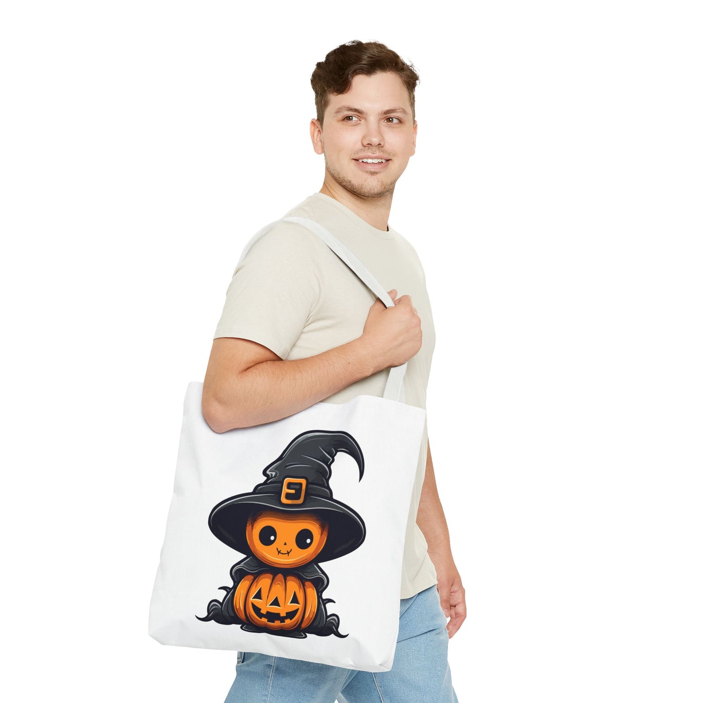 Pumpkin Witch Tote Bag
