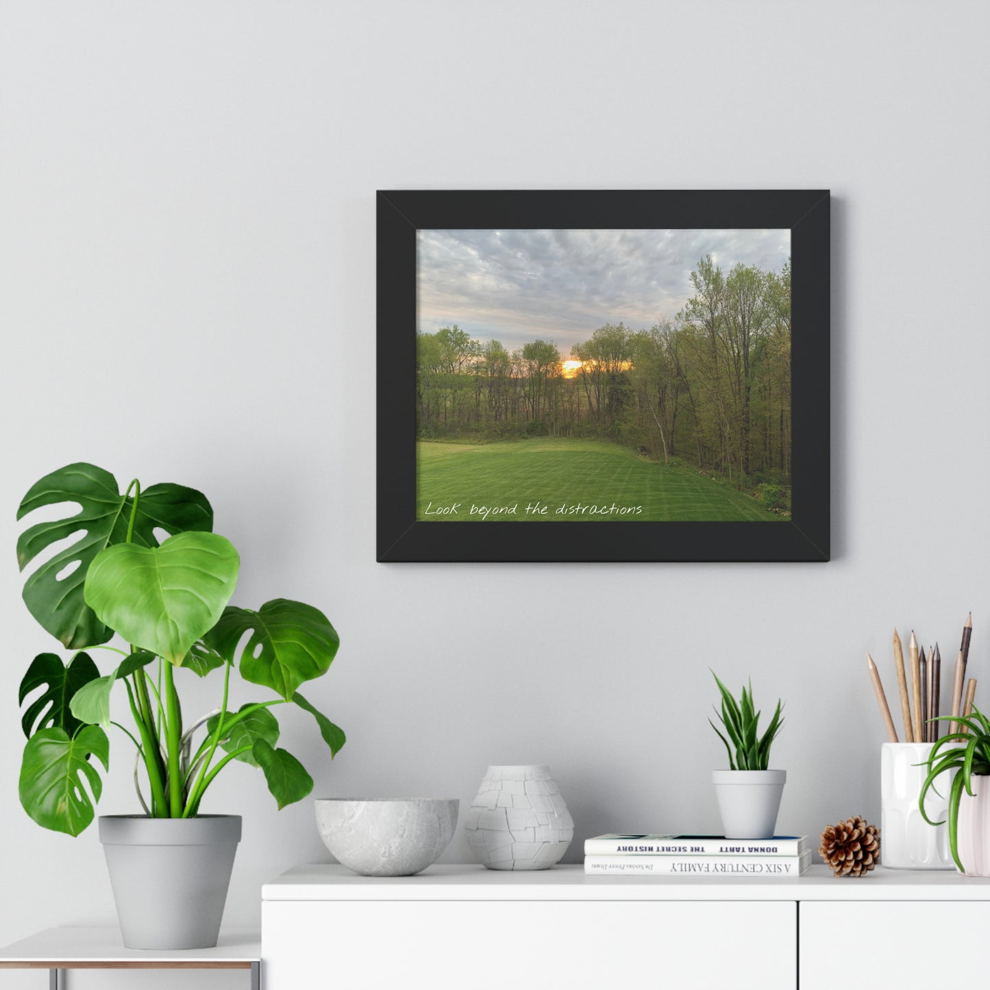 Look beyond the distractions Framed Horizontal Poster