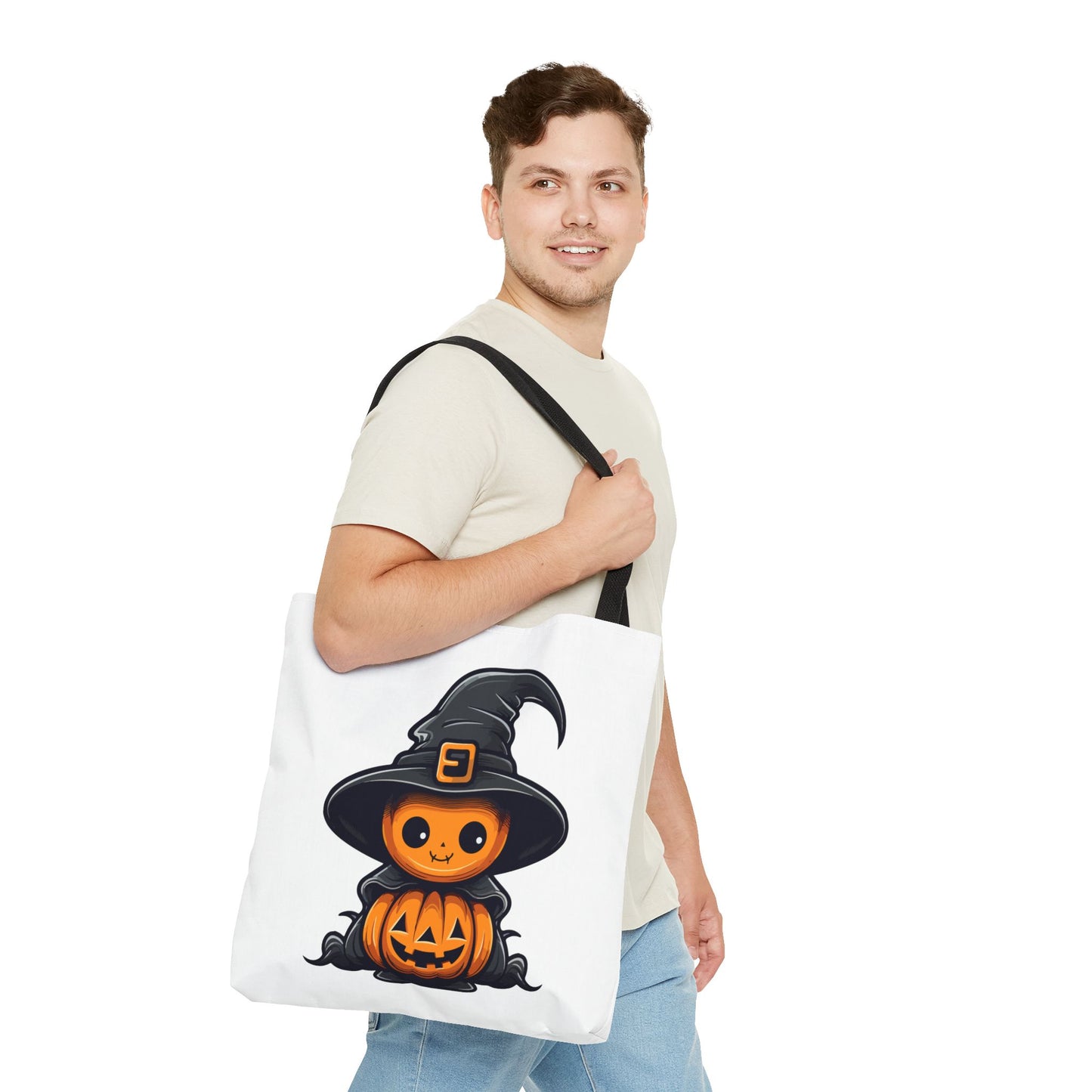 Pumpkin Witch Tote Bag
