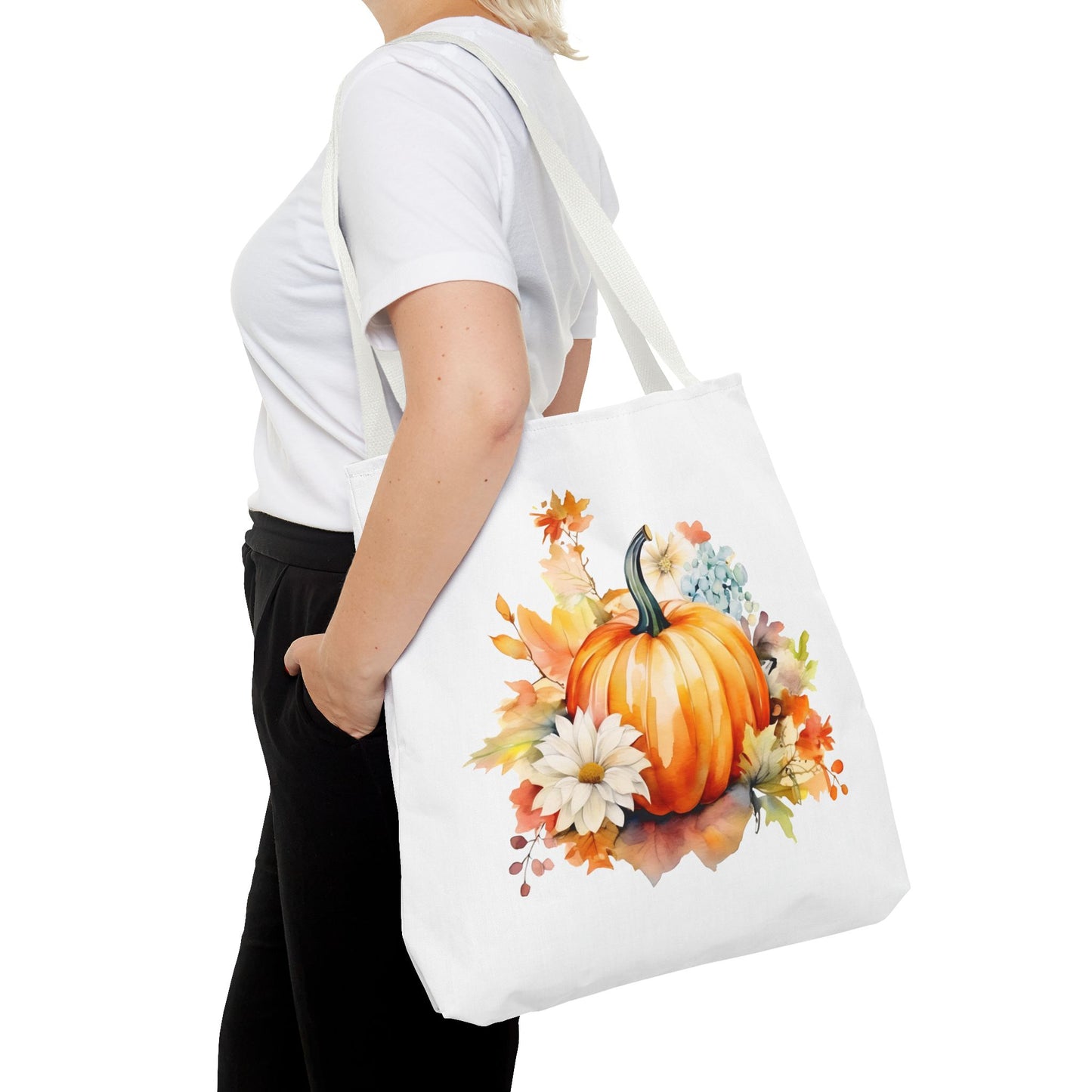 Pumpkin Floral Tote Bag