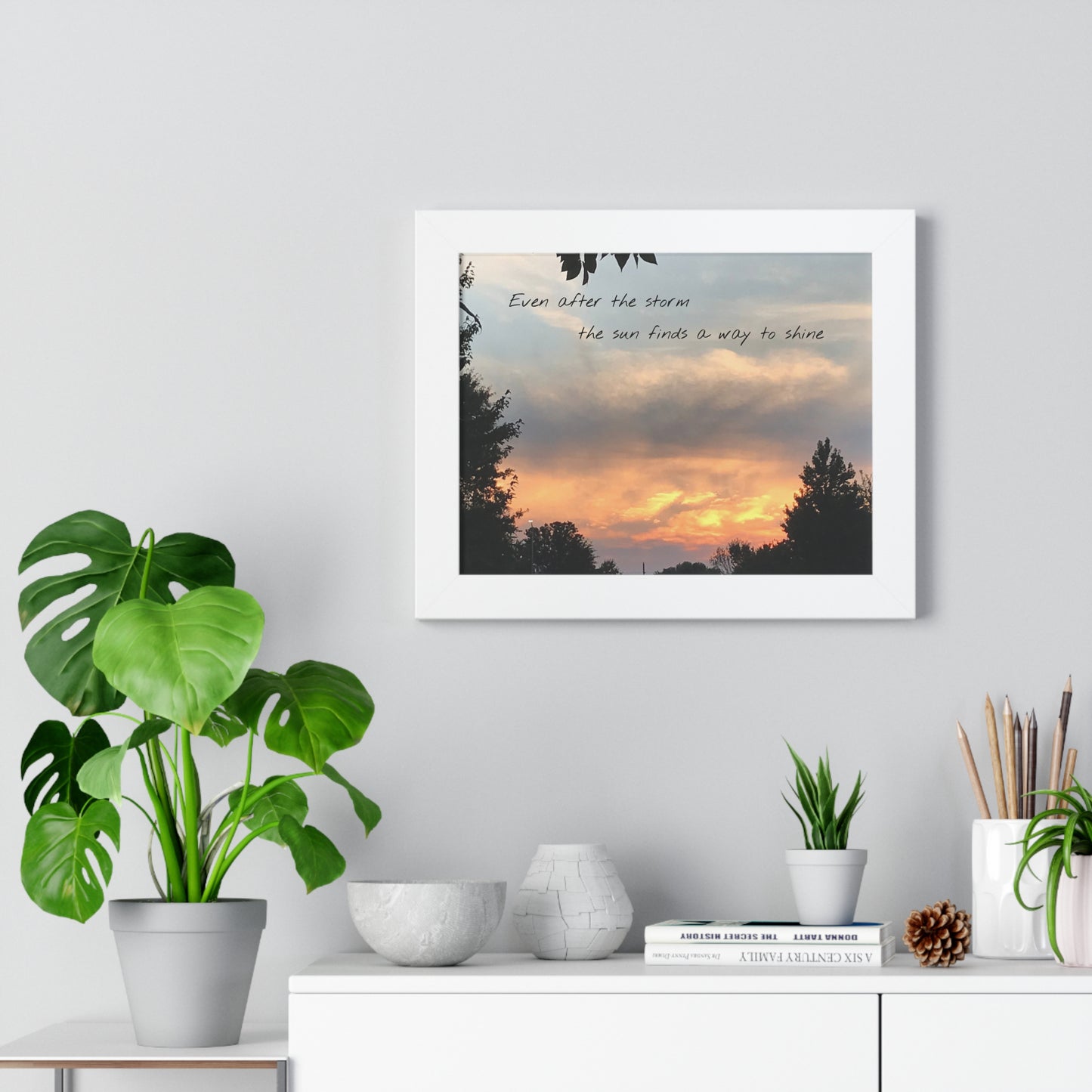 Even after the storm the sun finds a way to shine Framed Horizontal Poster