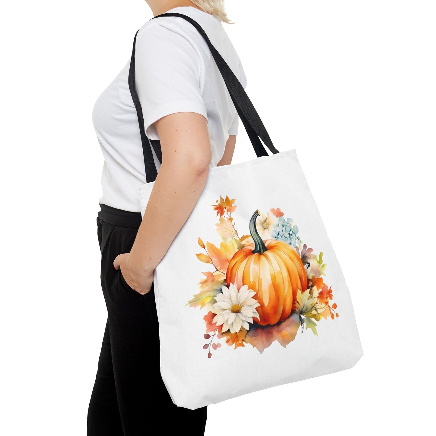 Pumpkin Floral Tote Bag
