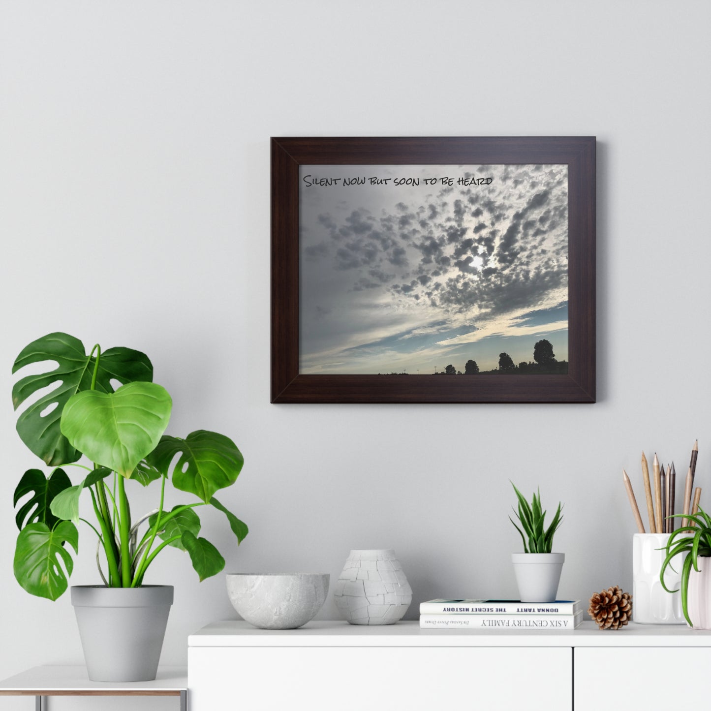 Silent now but soon to be heard Framed Horizontal Poster