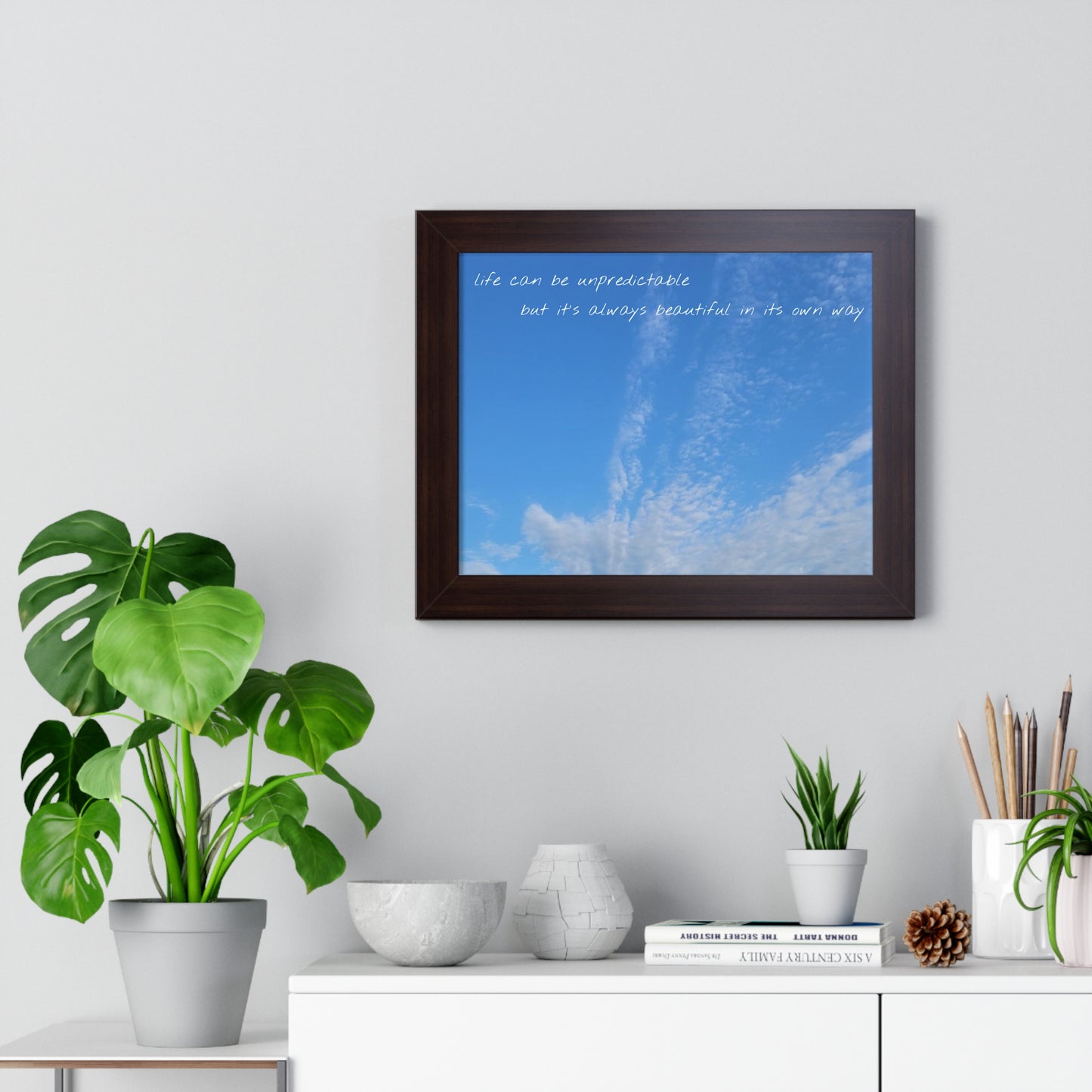 Life can be unpredictable but it's always beautiful in its own way Framed Horizontal Poster