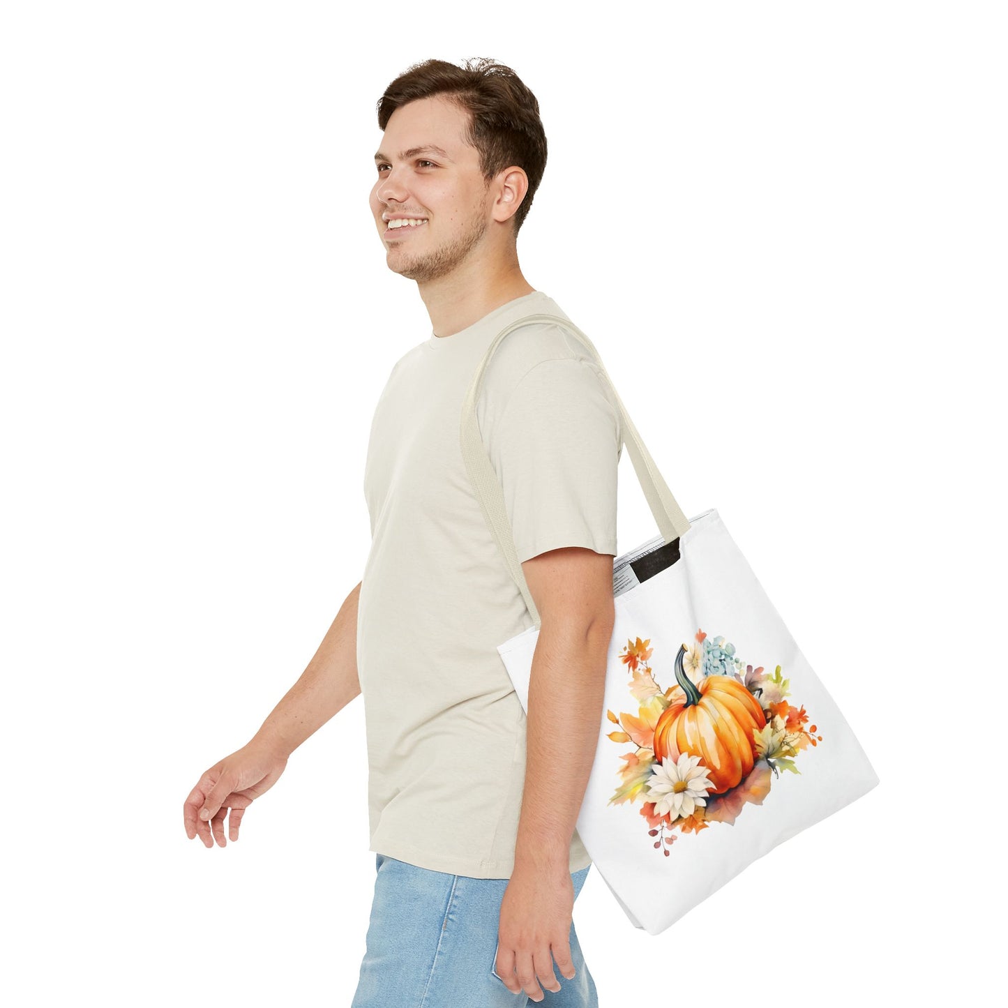 Pumpkin Floral Tote Bag