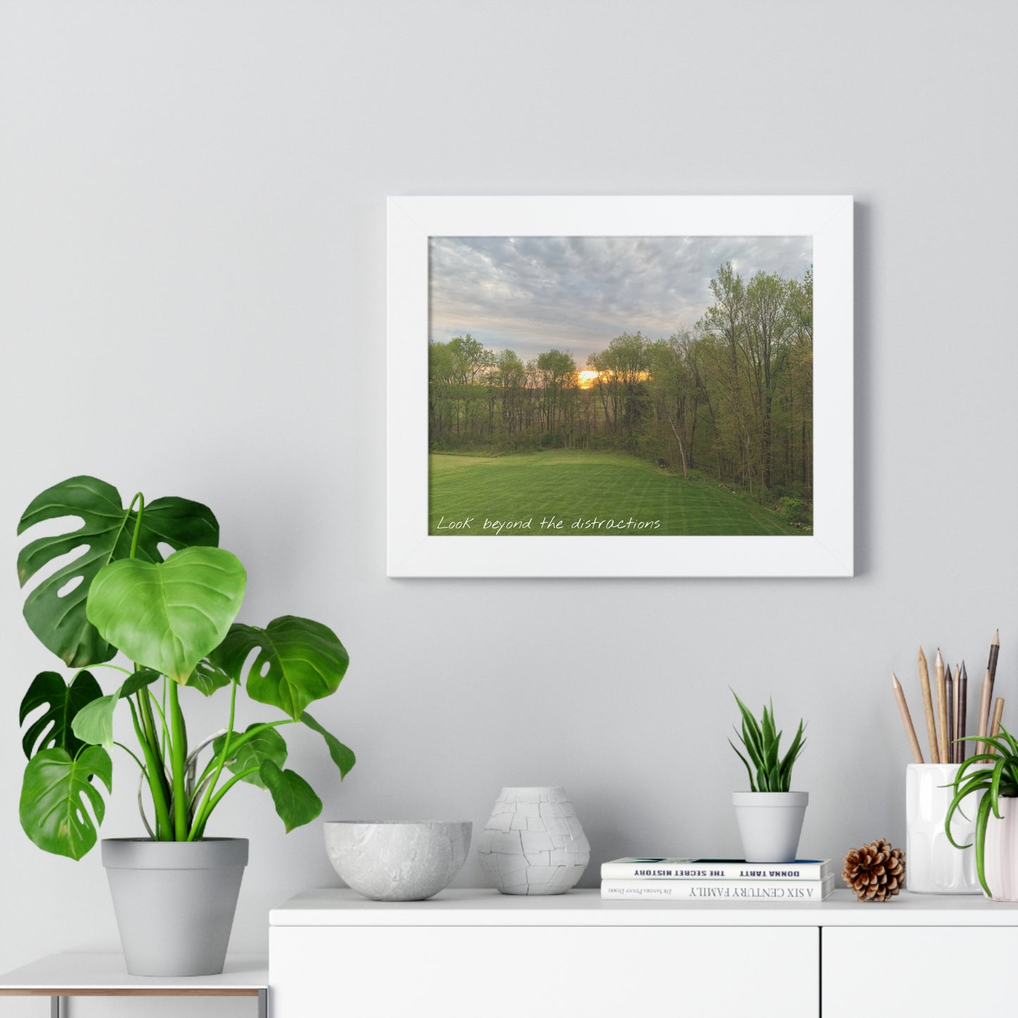 Look beyond the distractions Framed Horizontal Poster