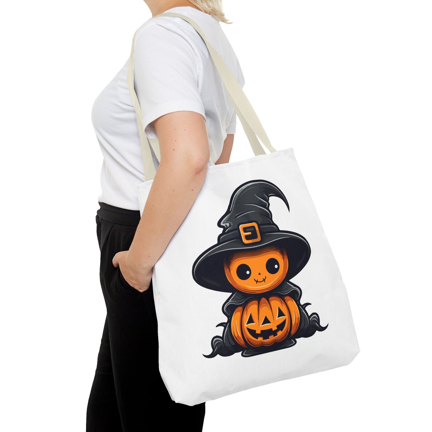 Pumpkin Witch Tote Bag