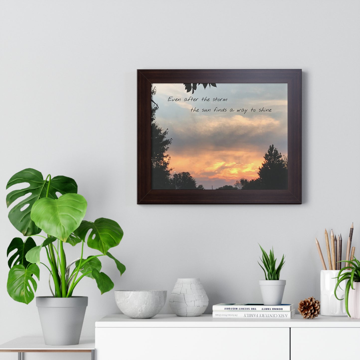 Even after the storm the sun finds a way to shine Framed Horizontal Poster