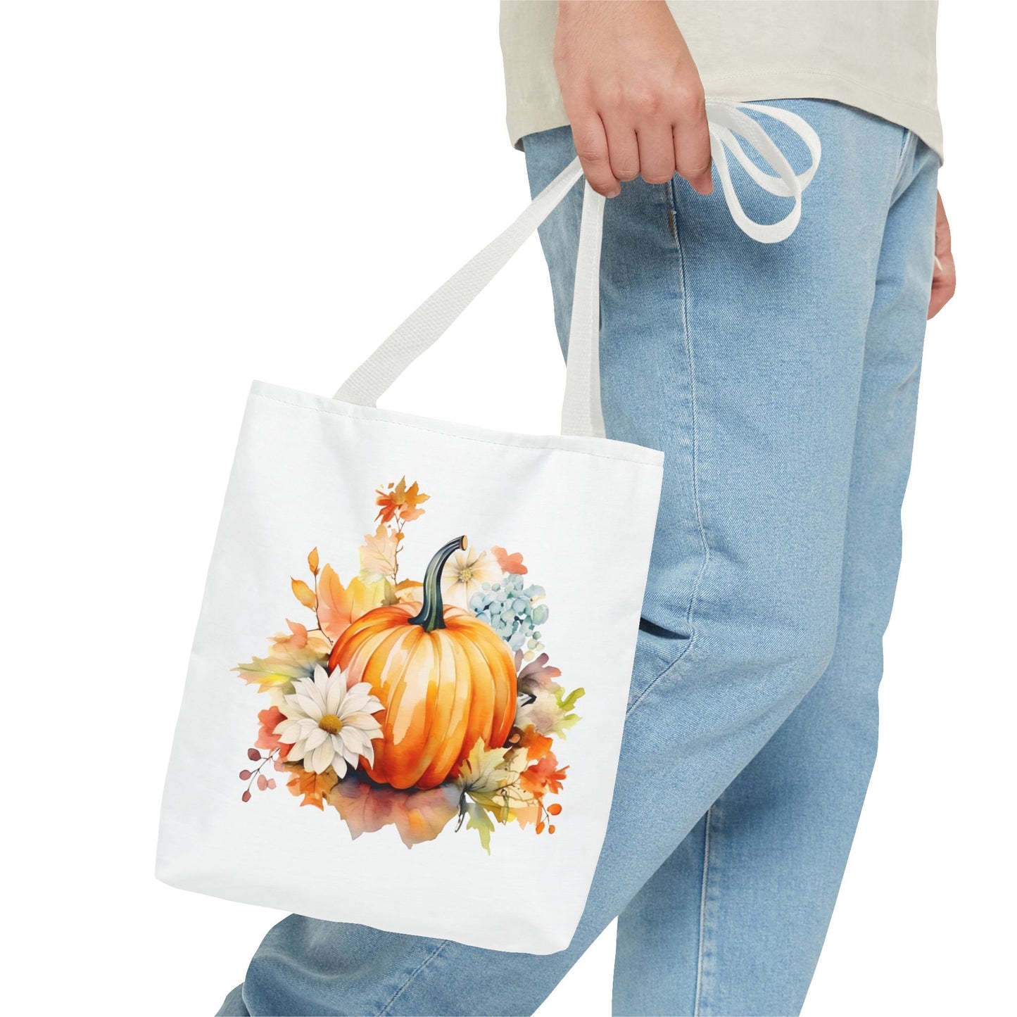 Pumpkin Floral Tote Bag