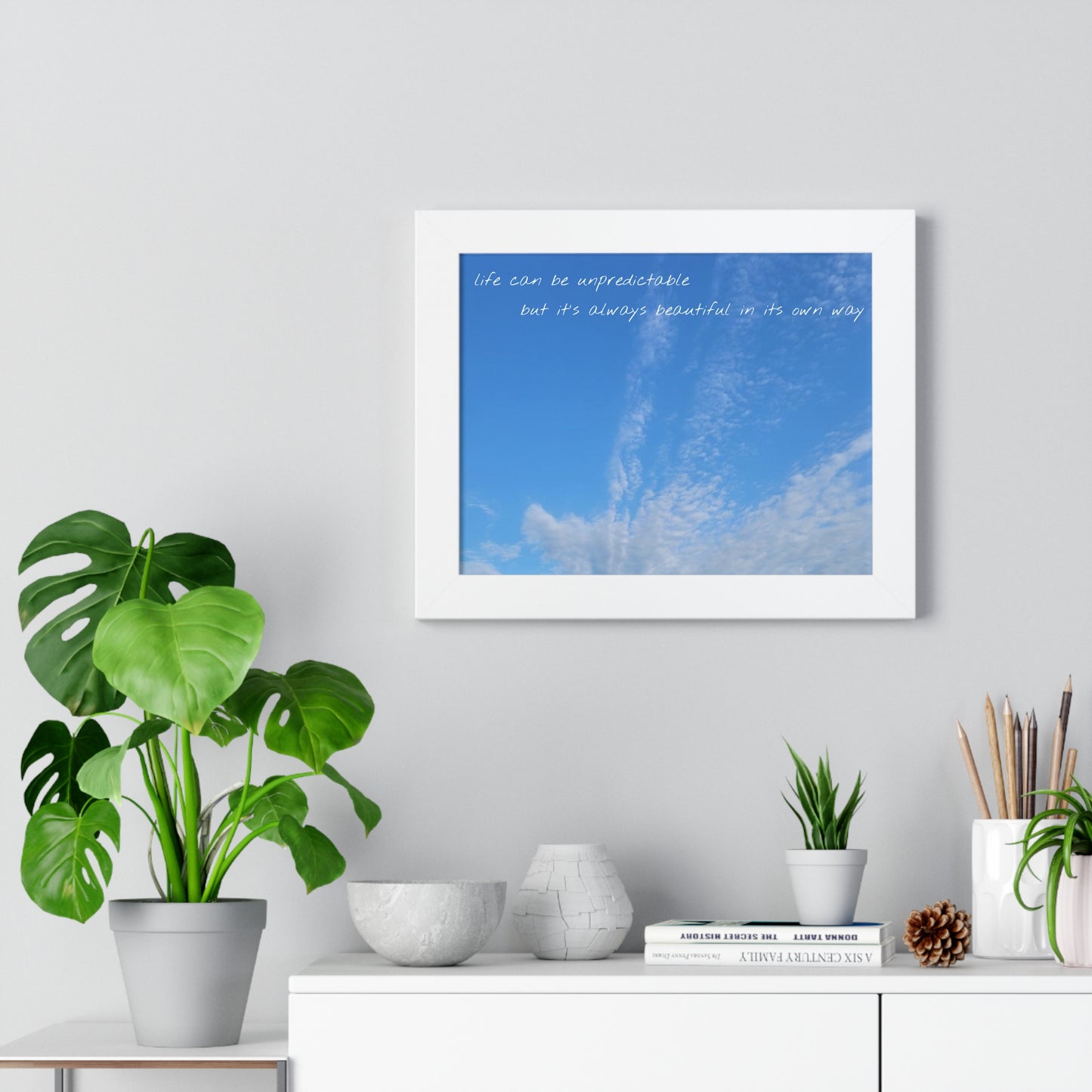 Life can be unpredictable but it's always beautiful in its own way Framed Horizontal Poster