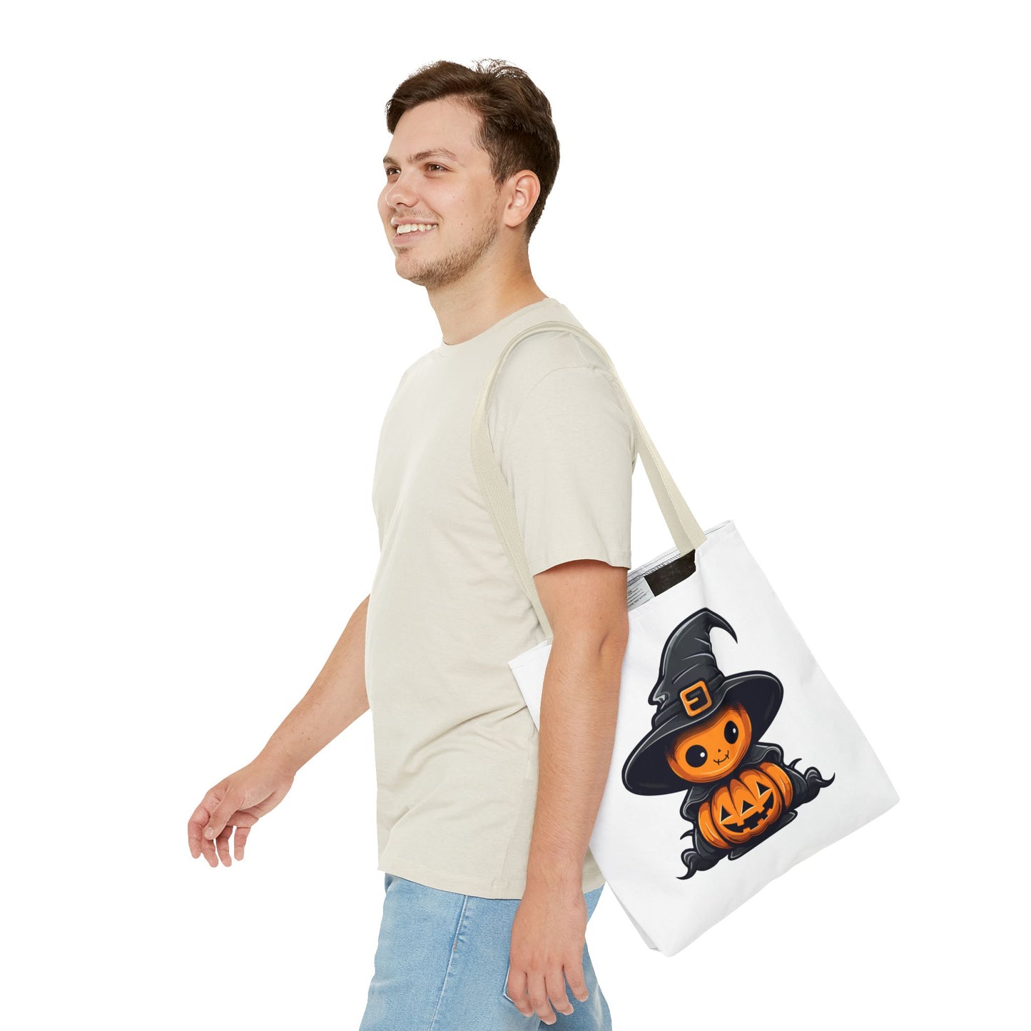 Pumpkin Witch Tote Bag