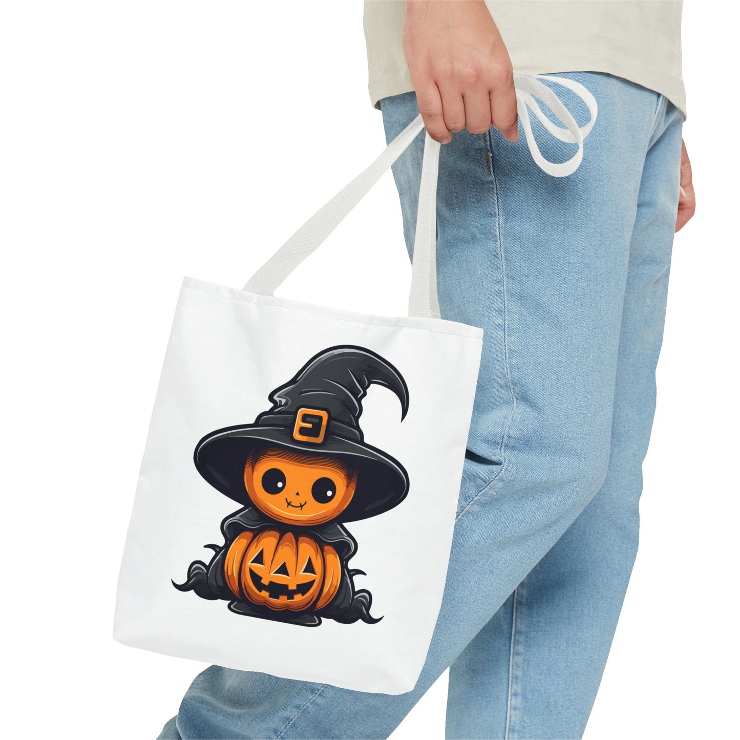 Pumpkin Witch Tote Bag