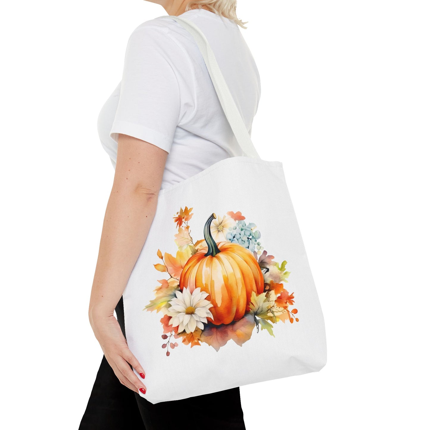 Pumpkin Floral Tote Bag