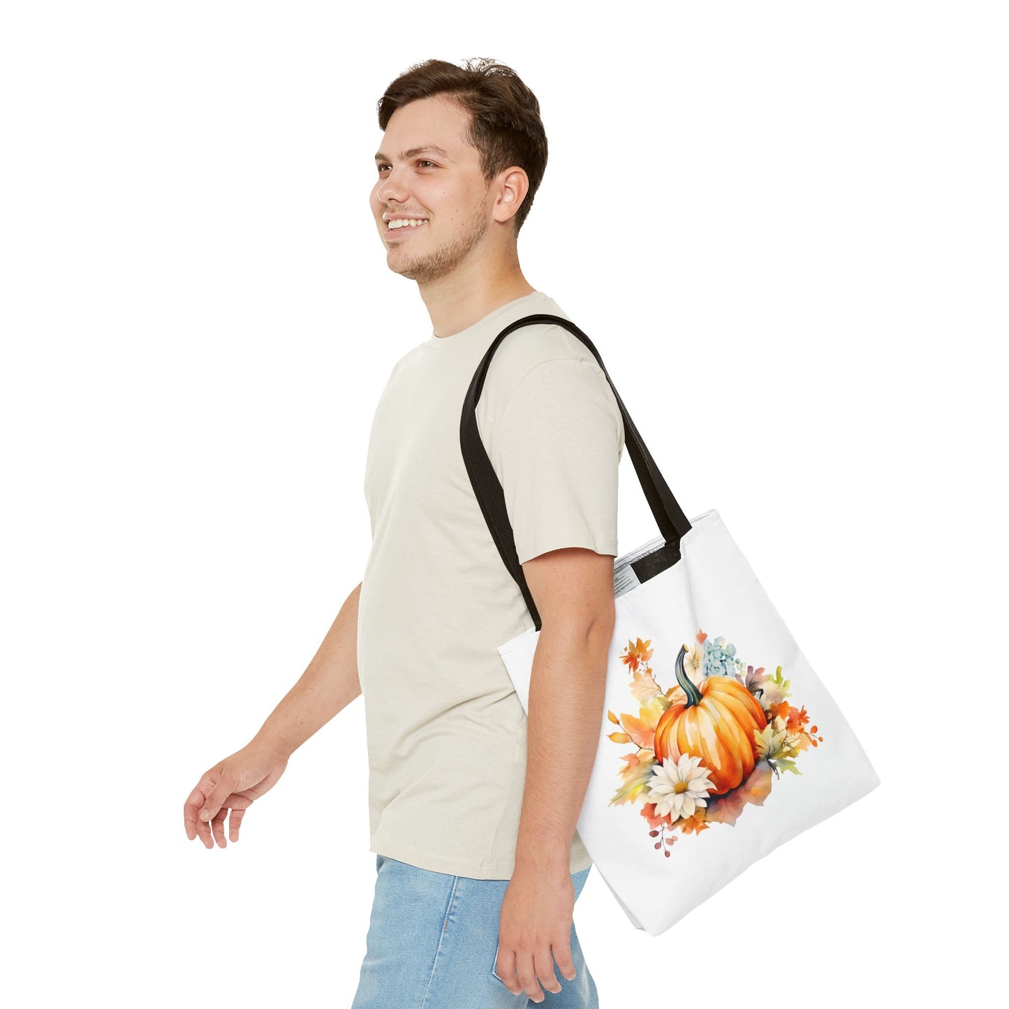 Pumpkin Floral Tote Bag