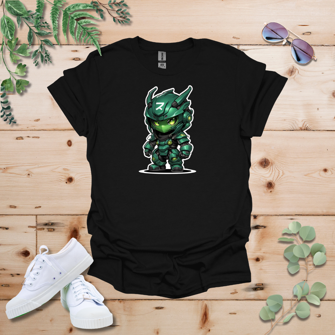 Faceless Tech Chibi Green Dragon Tshirt