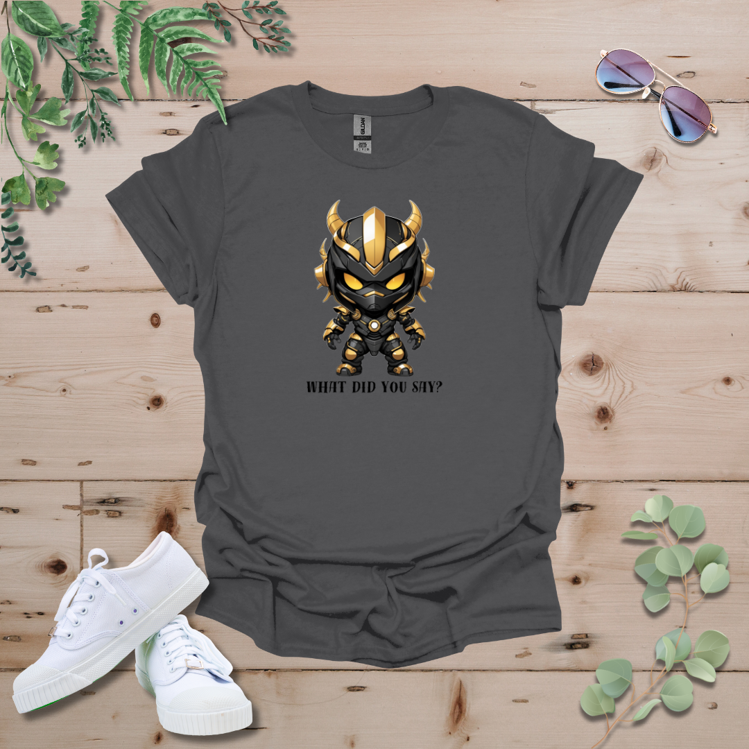 Faceless Tech Chibi Gold Dragon - What Did You Say? Tshirt