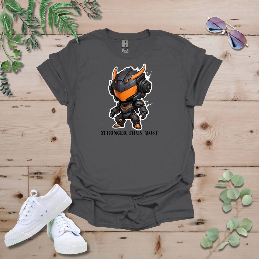 Faceless Tech Chibi Orange Dragon - Stronger Than Most Tshirt
