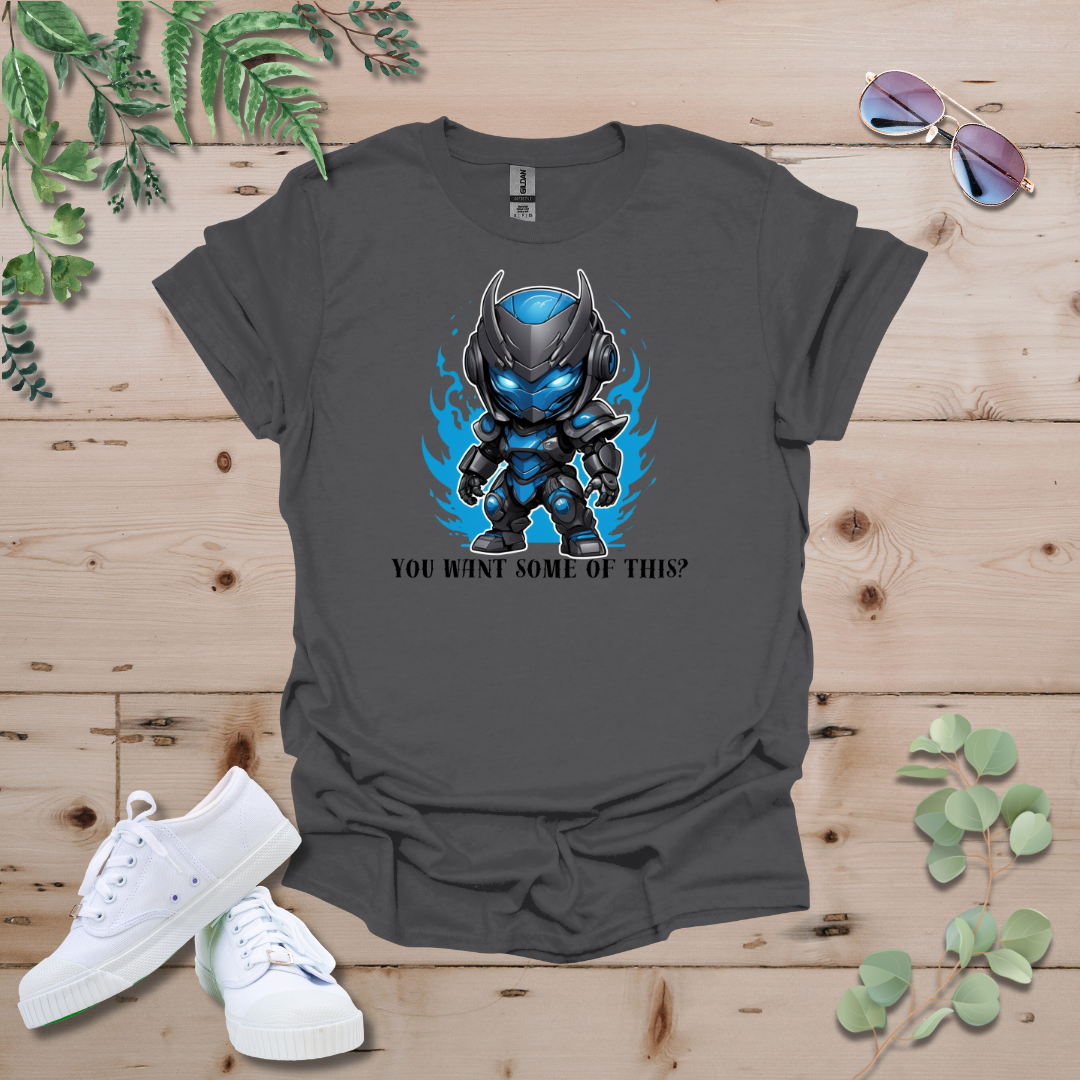 Faceless Tech Chibi Blue Dragon - You Want Some Of This? Tshirt