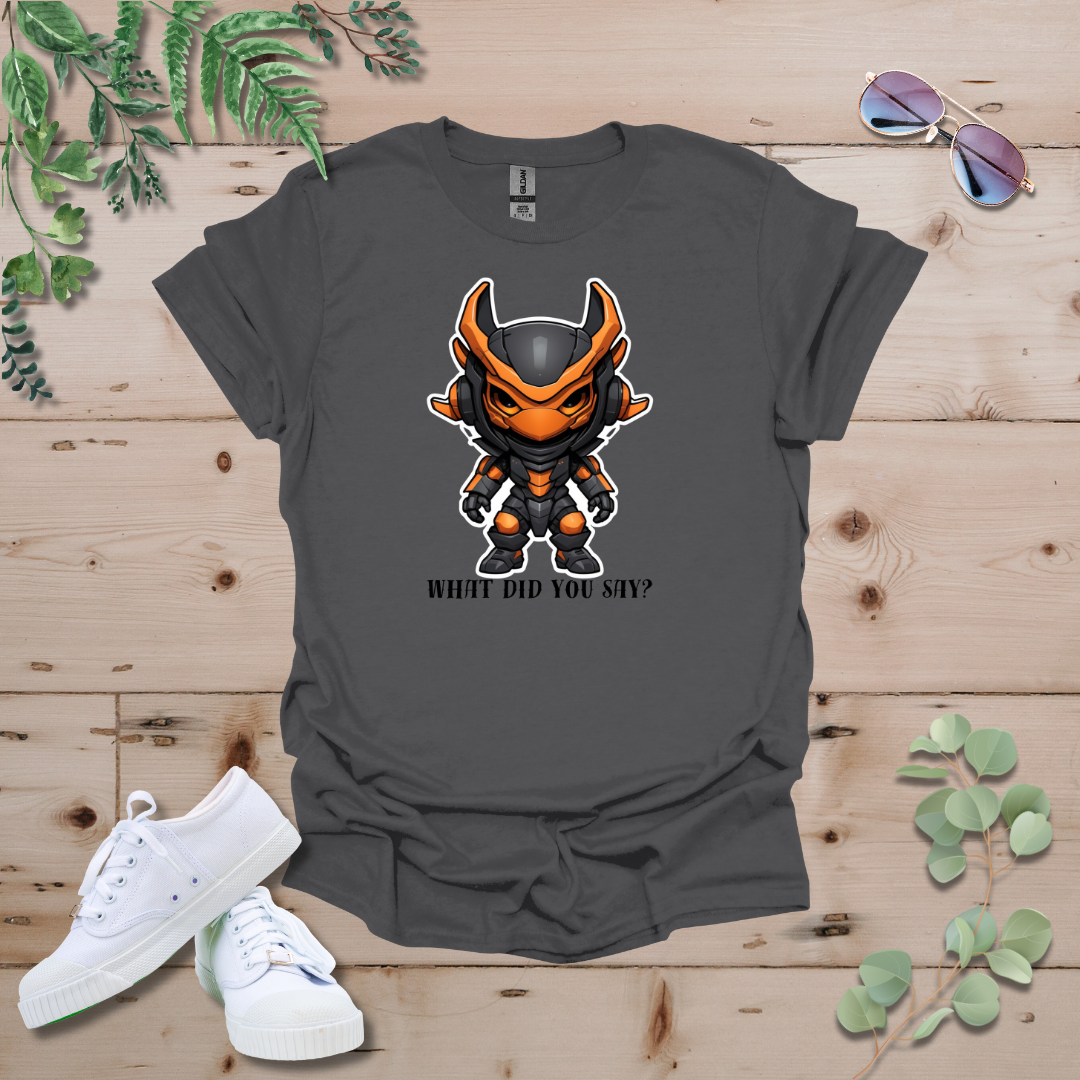 Faceless Tech Chibi Orange Dragon - What Did You Say? Tshirt