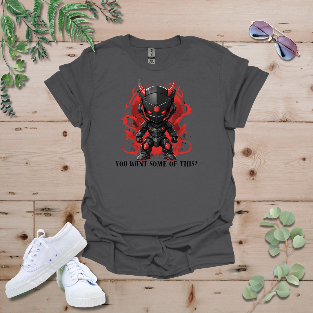 Faceless Tech Chibi Red Dragon - You Want Some Of This? Tshirt