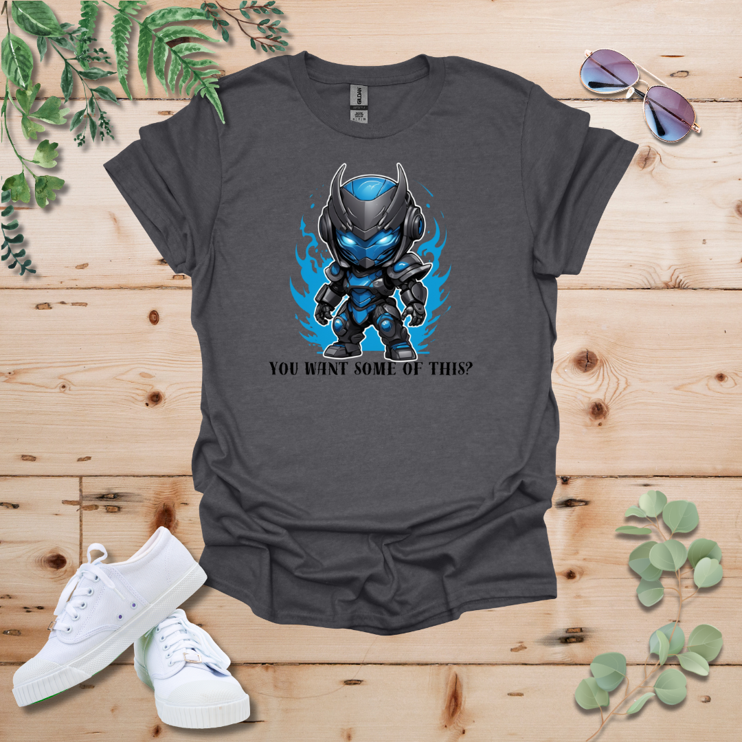 Faceless Tech Chibi Blue Dragon - You Want Some Of This? Tshirt