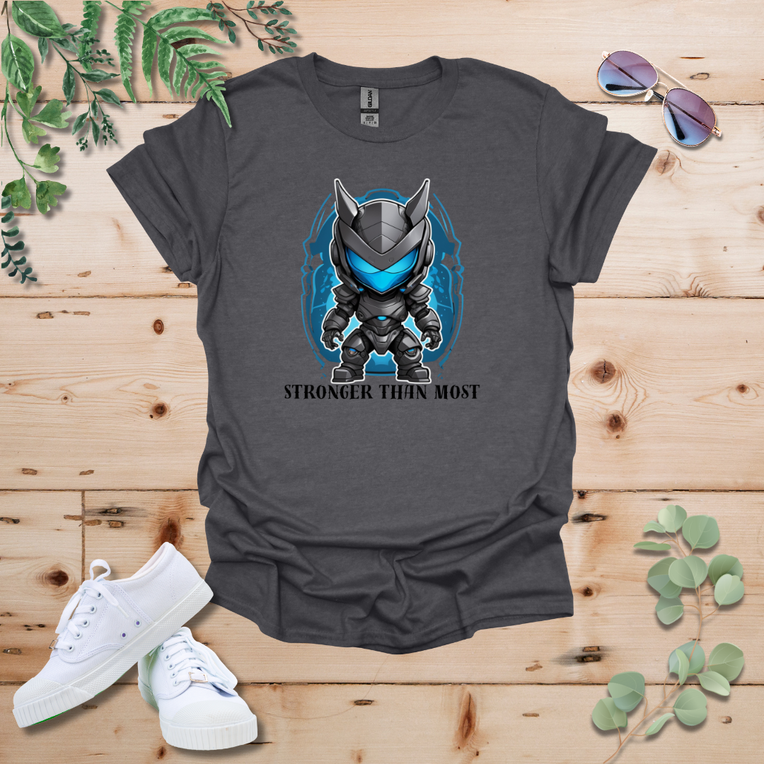 Faceless Tech Chibi Blue Dragon - Stronger Than Most Tshirt