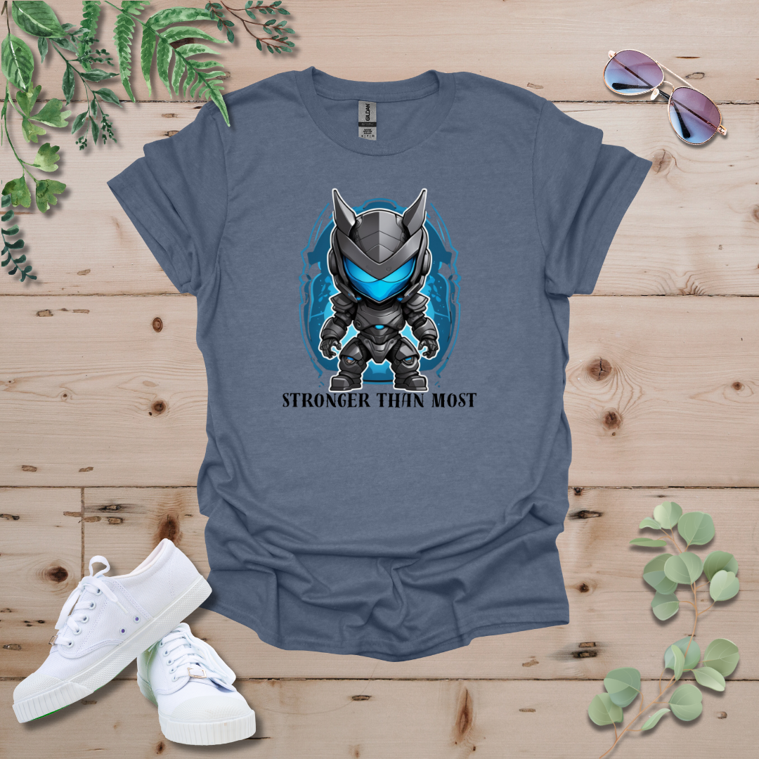 Faceless Tech Chibi Blue Dragon - Stronger Than Most Tshirt
