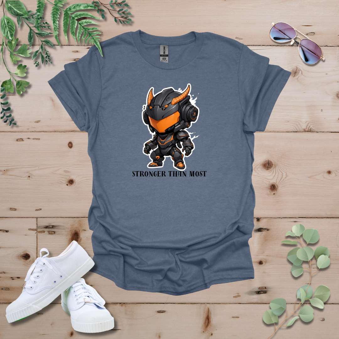 Faceless Tech Chibi Orange Dragon - Stronger Than Most Tshirt