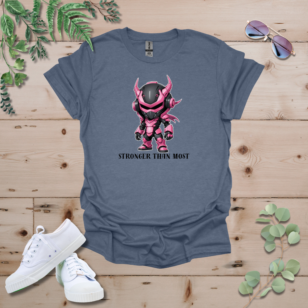 Faceless Tech Chibi Pink Dragon - Stronger Than Most Tshirt
