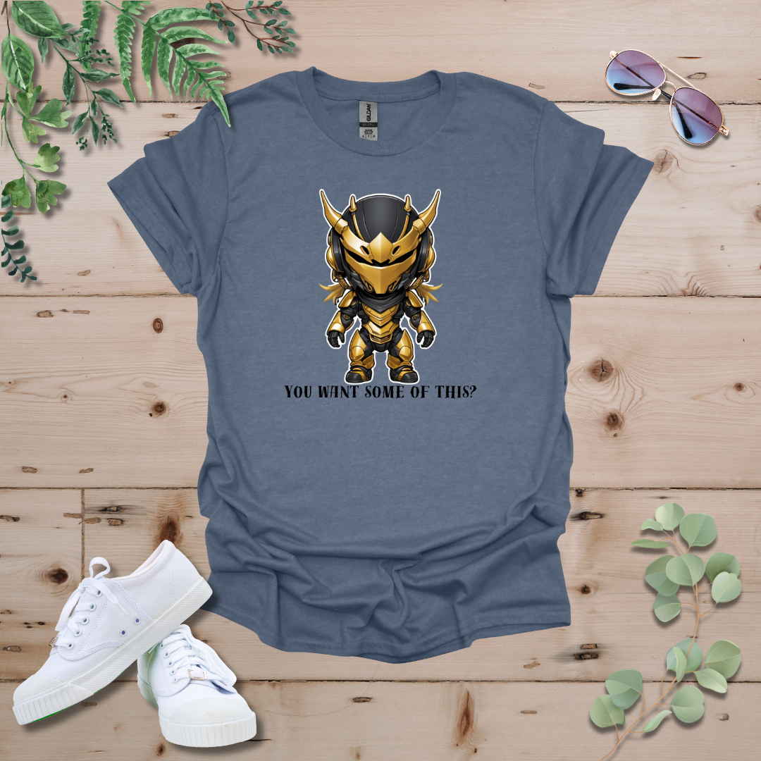 Faceless Tech Chibi Gold Dragon - You Want Some Of This? Tshirt