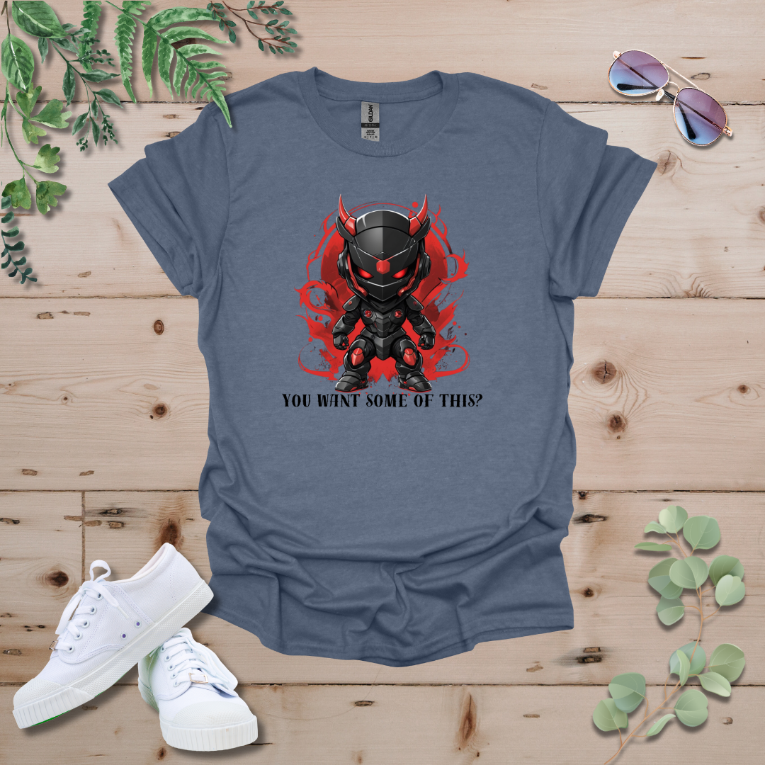 Faceless Tech Chibi Red Dragon - You Want Some Of This? Tshirt