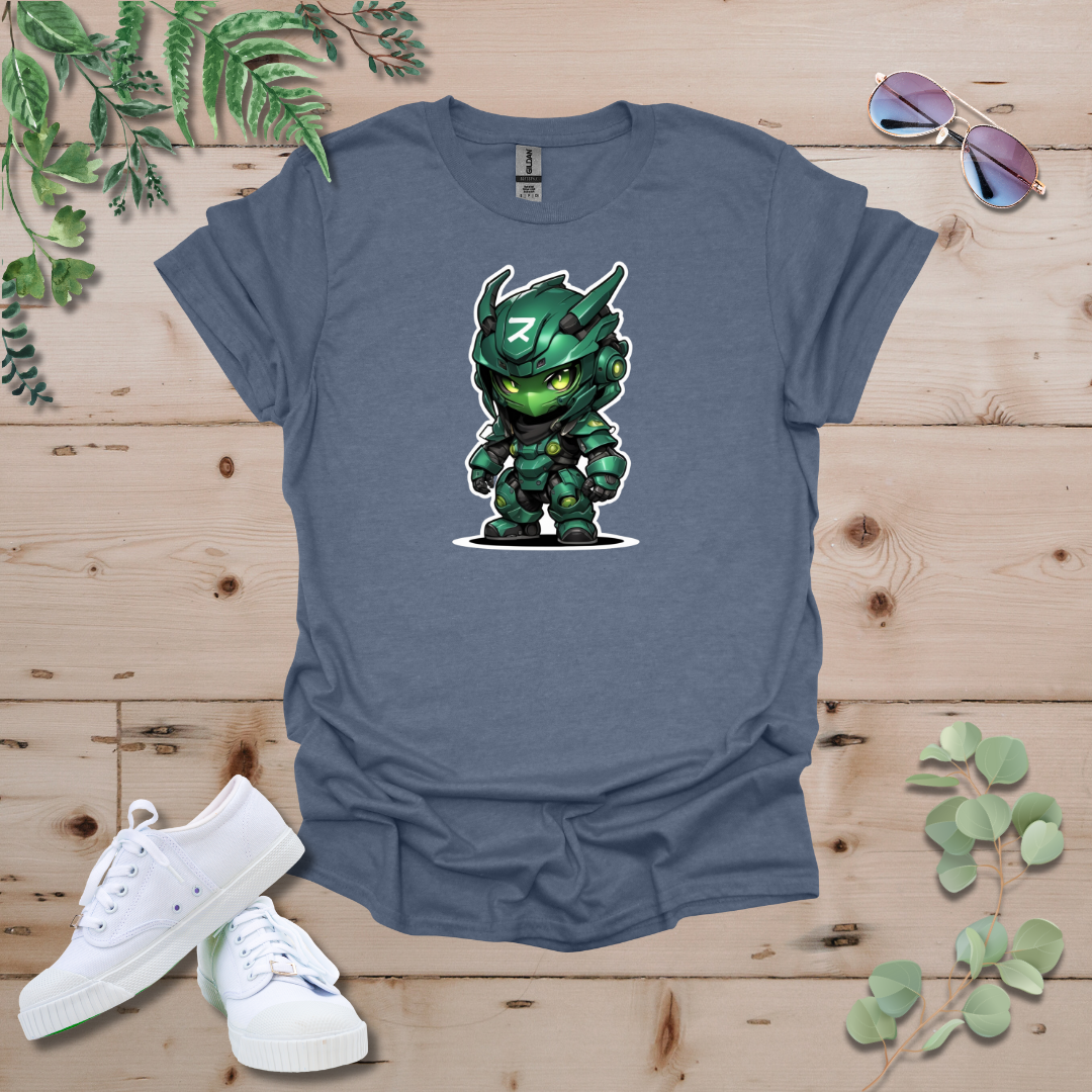 Faceless Tech Chibi Green Dragon Tshirt