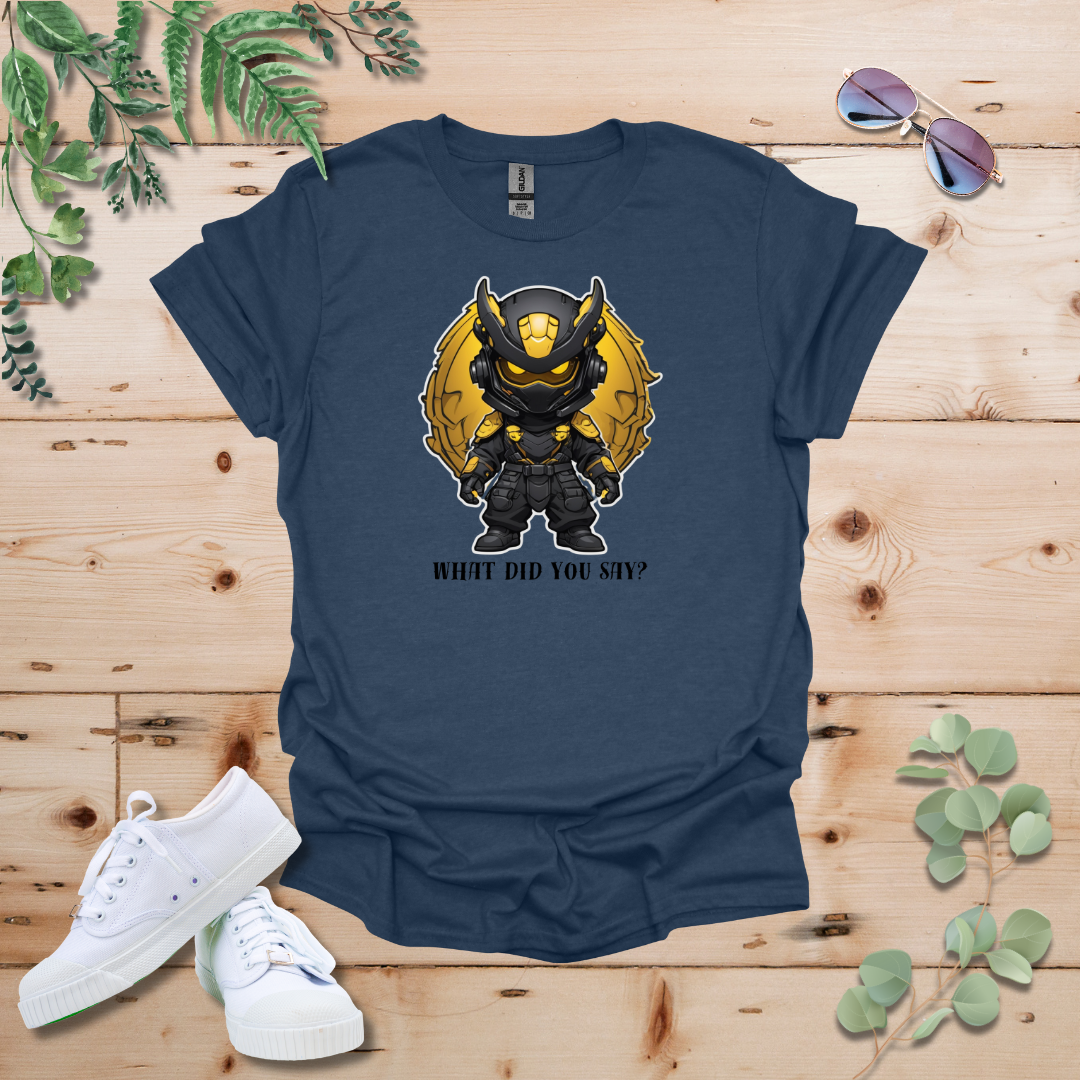 Faceless Tech Chibi Yellow Dragon - What Did You Say? Tshirt