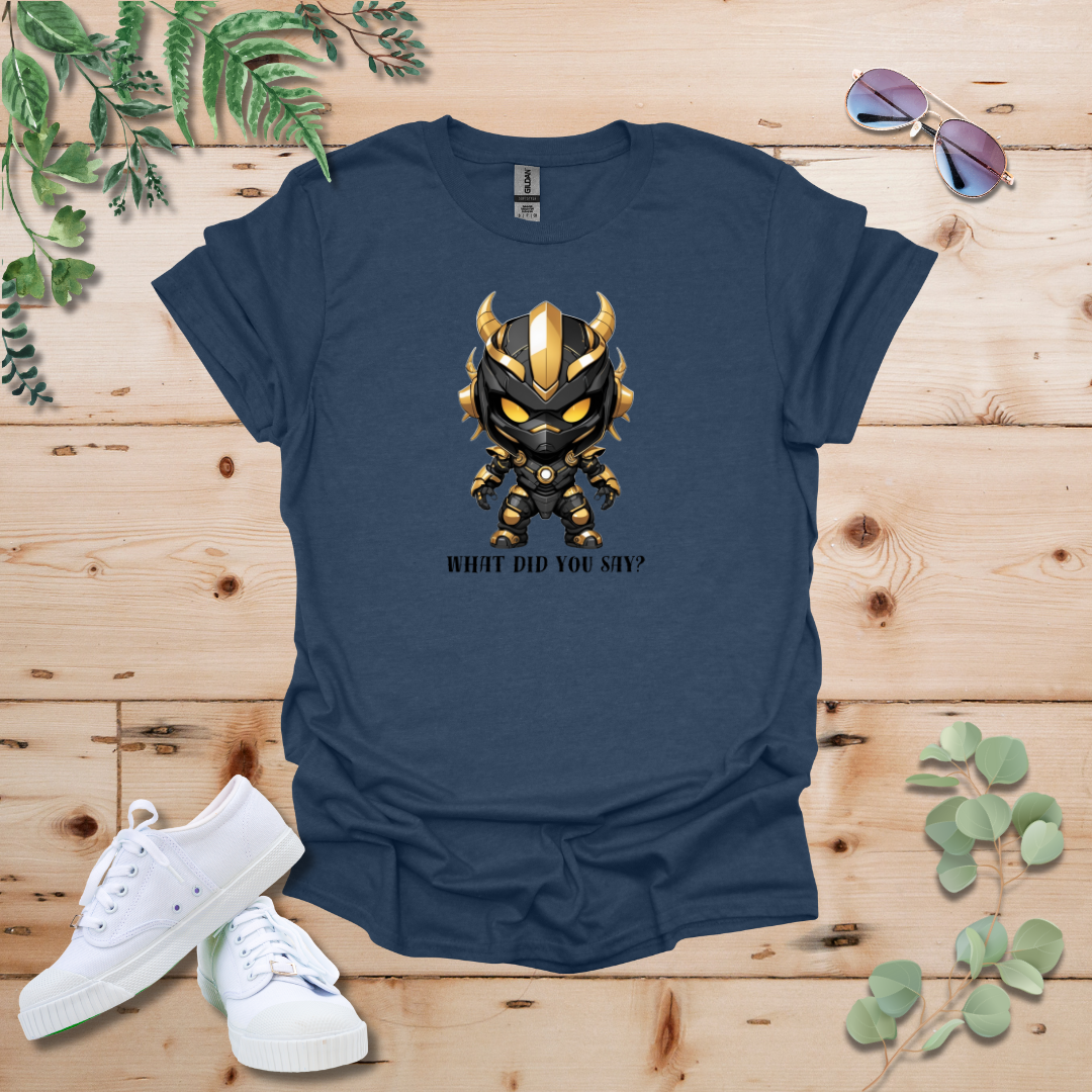 Faceless Tech Chibi Gold Dragon - What Did You Say? Tshirt