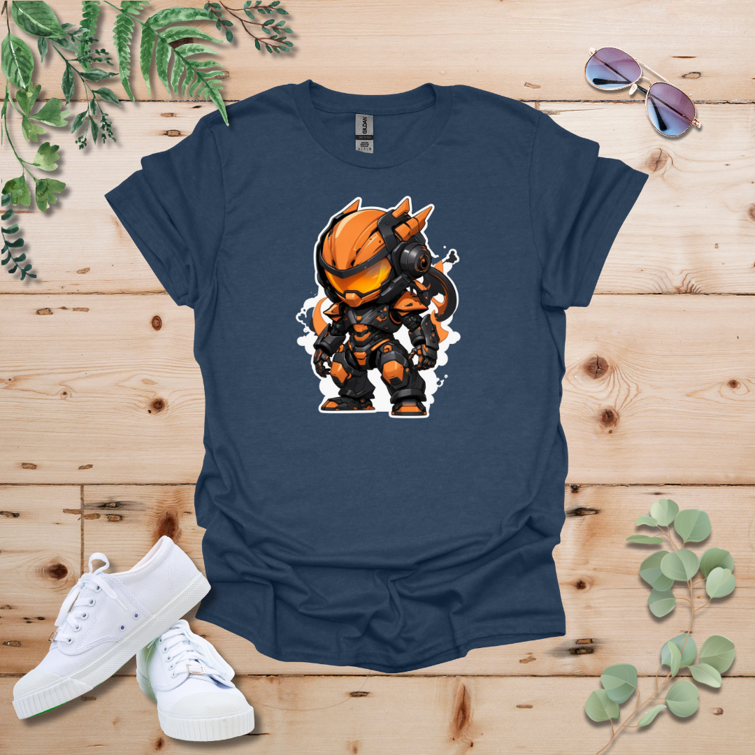 Faceless Tech Chibi Orange Dragon Tshirt