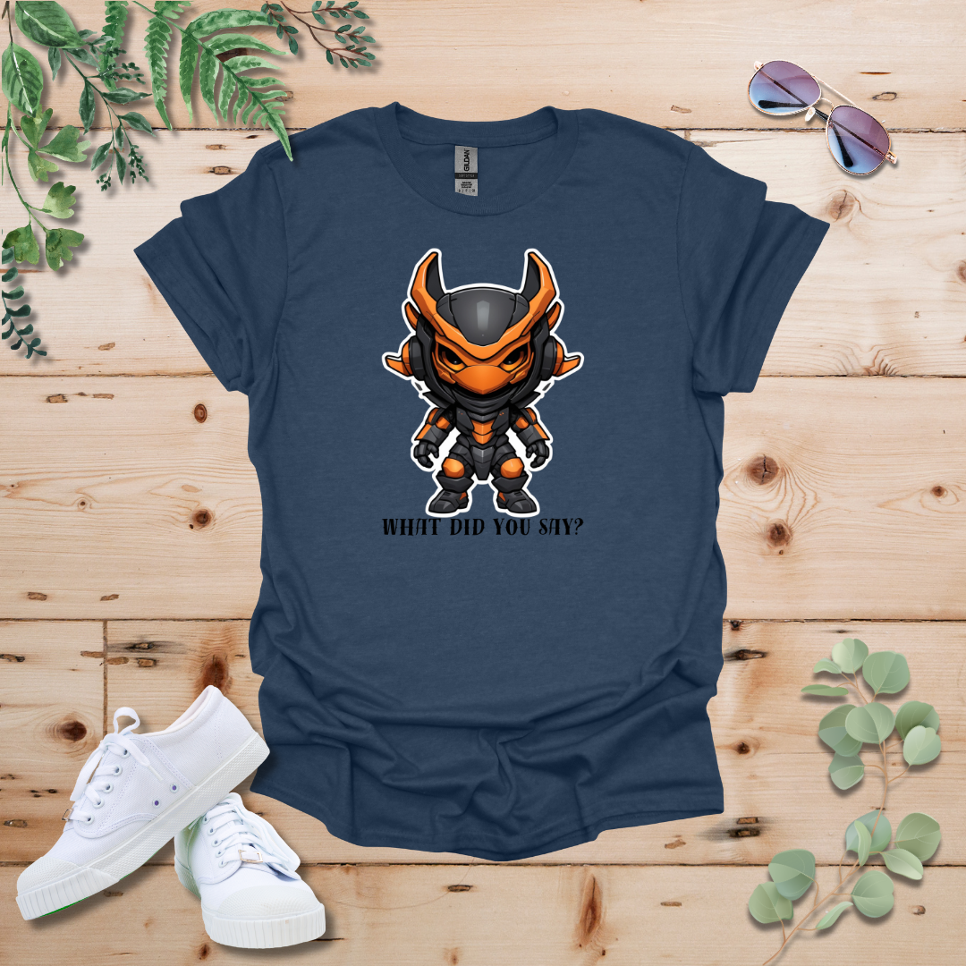 Faceless Tech Chibi Orange Dragon - What Did You Say? Tshirt